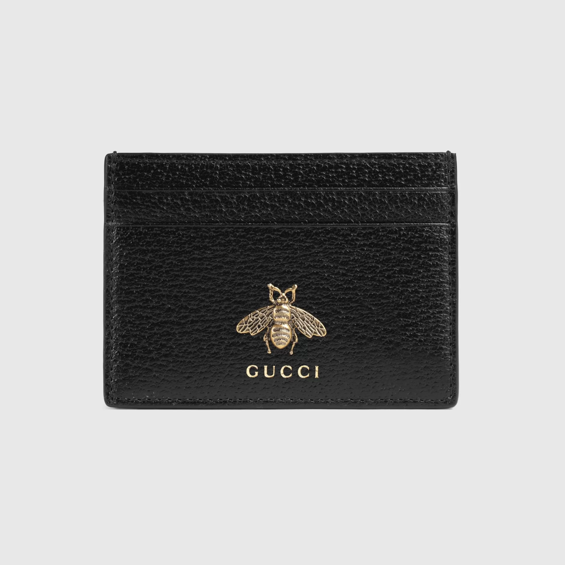 GUCCI Animalier Leather Card Case-Men Card Holders