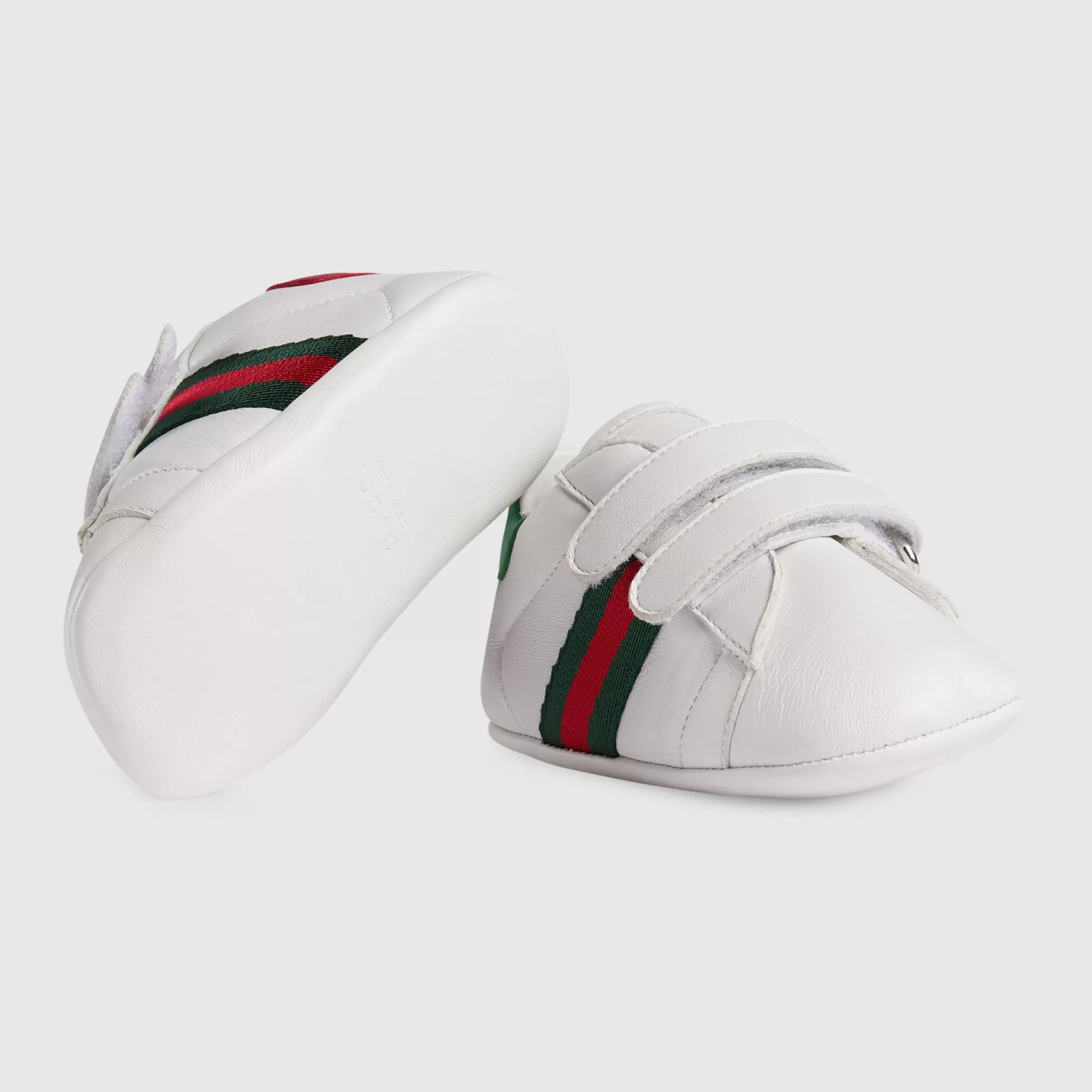GUCCI Baby Ace Leather Sneaker-Children Baby Shoes (16-19)