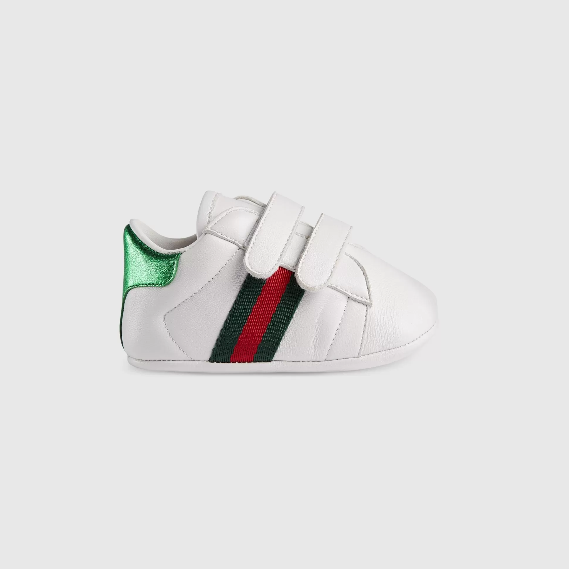 GUCCI Baby Ace Leather Sneaker-Children Baby Shoes (16-19)