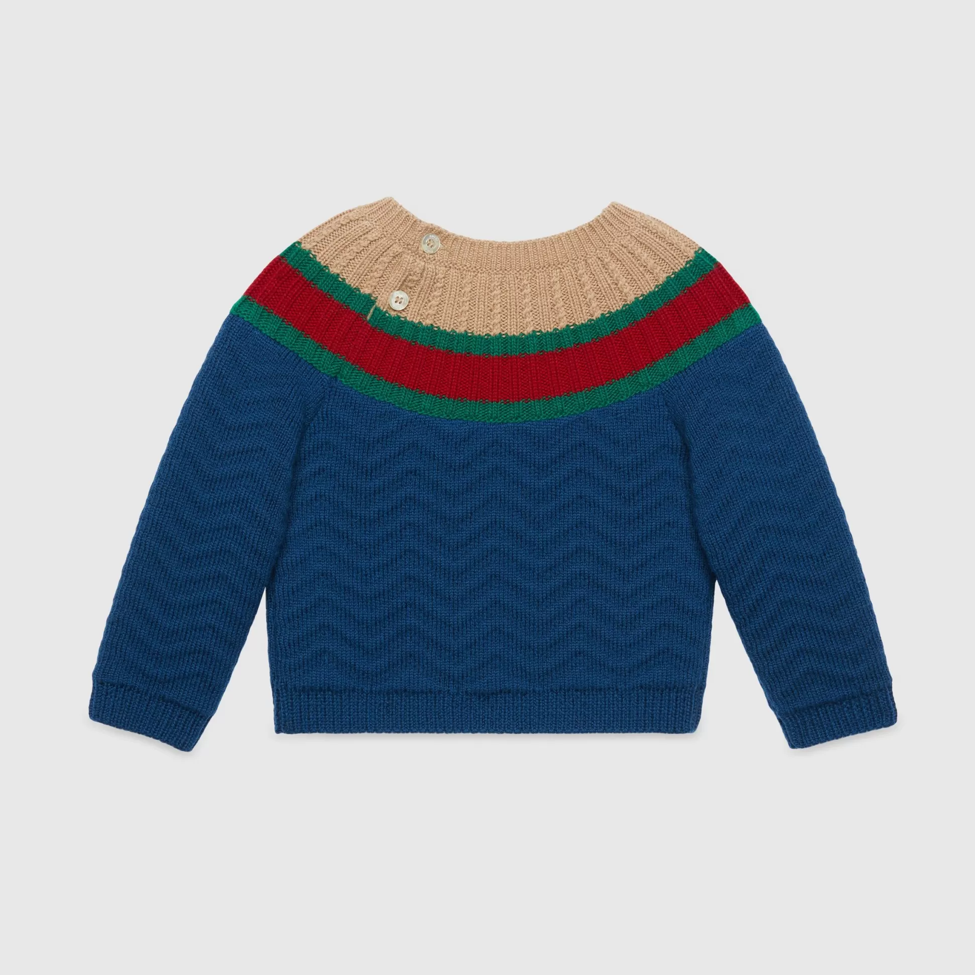 GUCCI Baby Cable Stitch Rib Wool Sweater-Children Boys (0-36 Months)