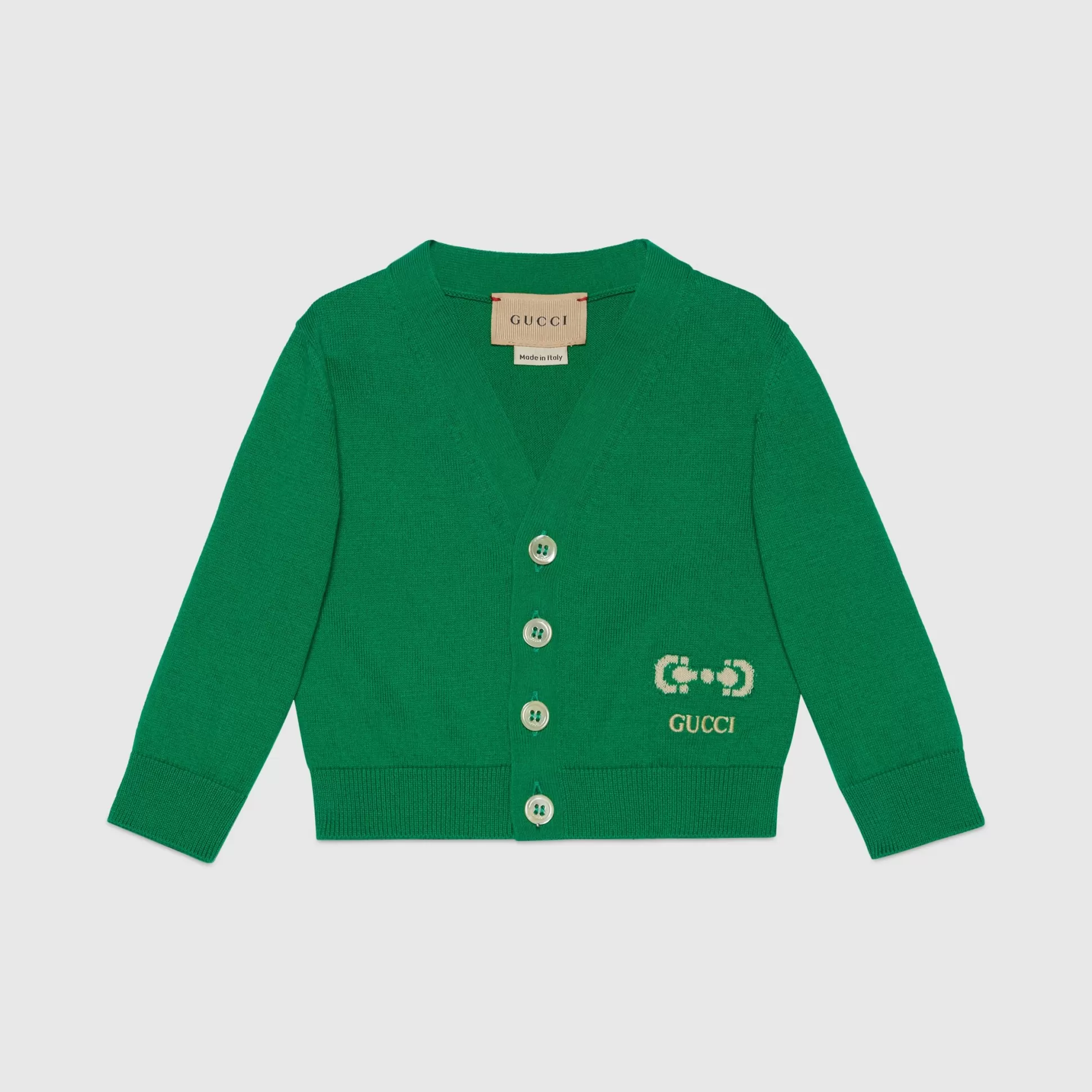 GUCCI Baby Cotton Cardigan With Horsebit-Children Boys (0-36 Months)