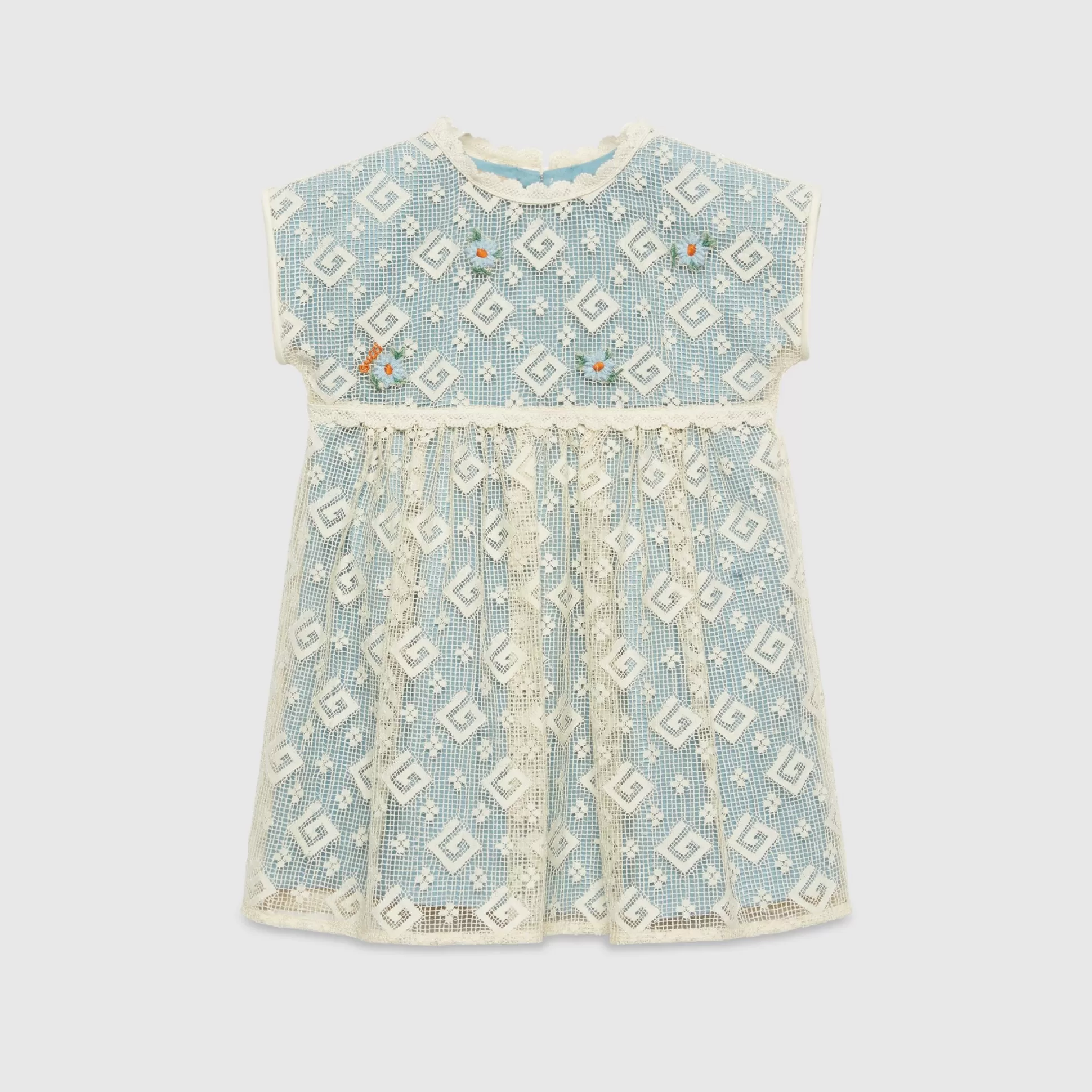 GUCCI Baby Cotton Lace Dress-Children Girls (0-36 Months)