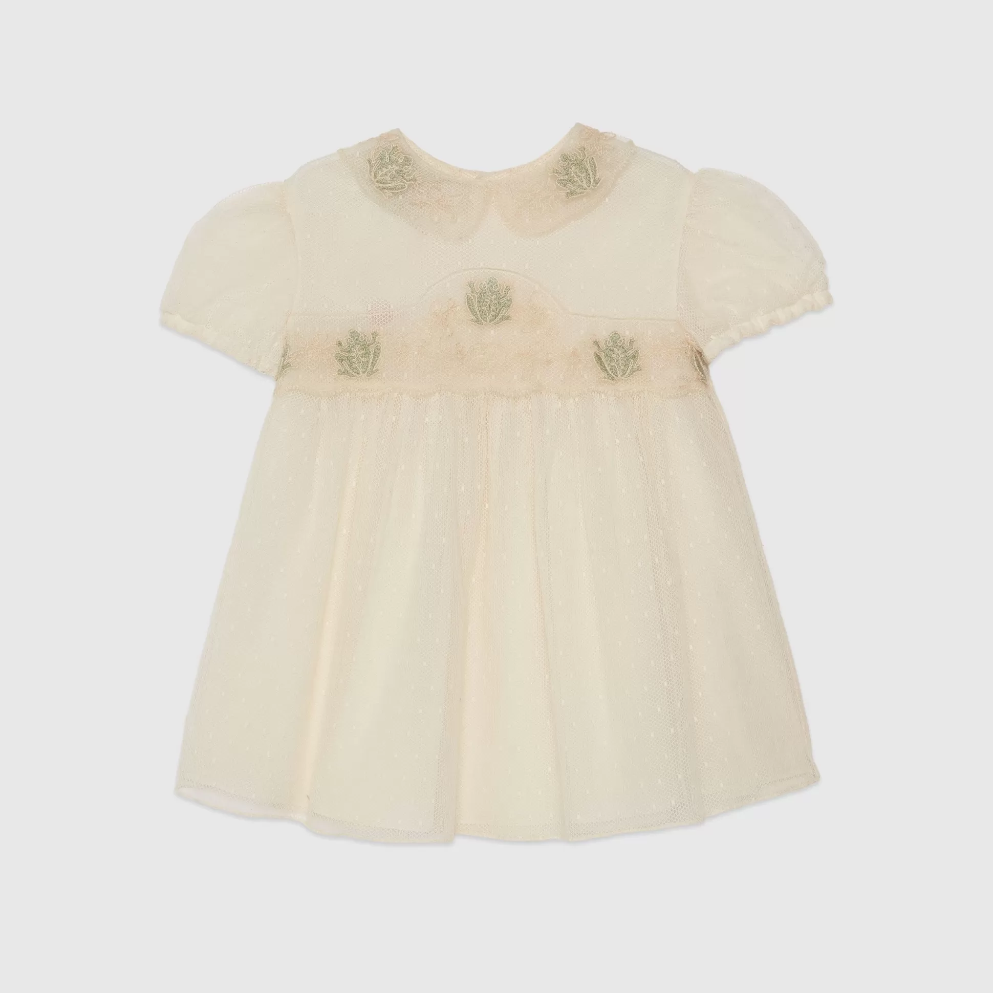 GUCCI Baby Dotted Cotton Tulle Dress-Children Girls (0-36 Months)