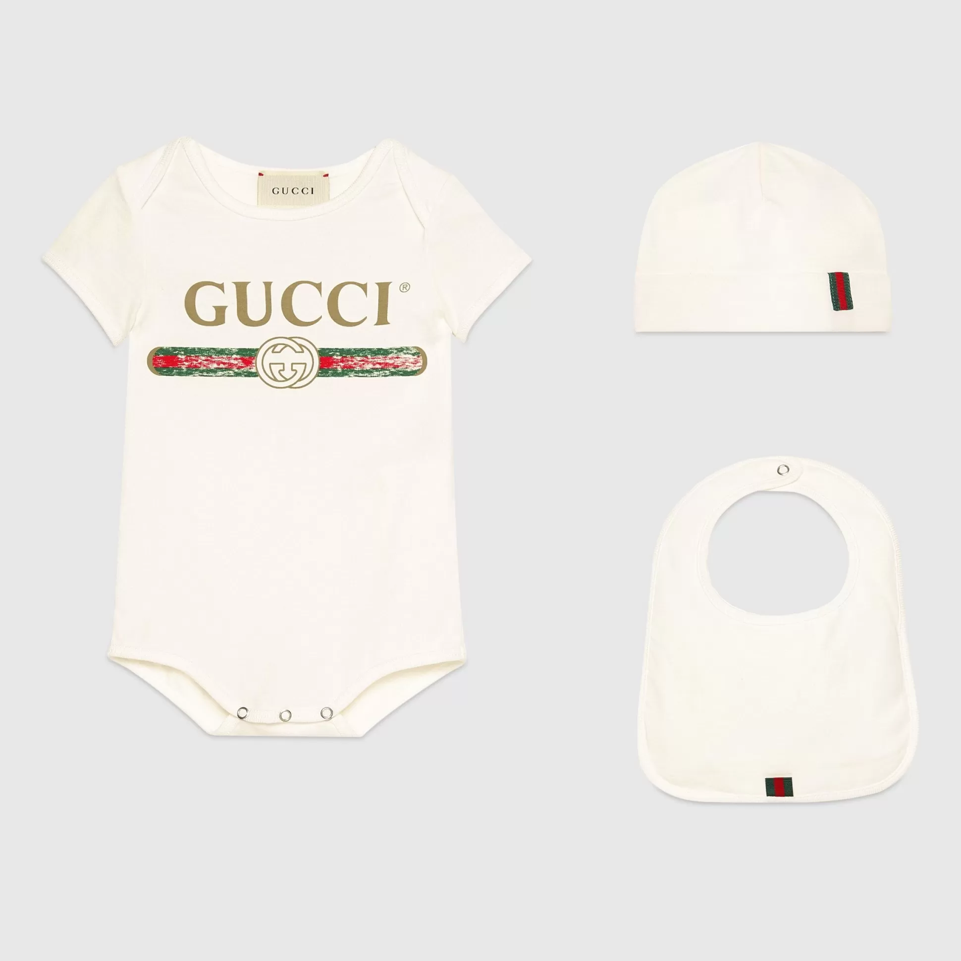 GUCCI Baby Logo Cotton Gift Set-Children Boys (0-36 Months)