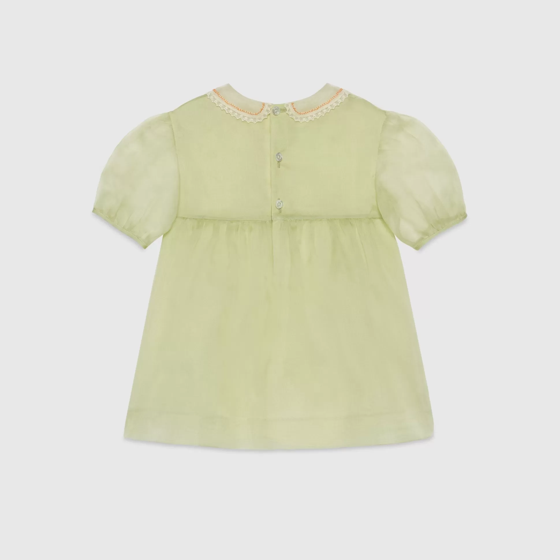 GUCCI Baby Silk Organza Embroidered Dress-Children Girls (0-36 Months)