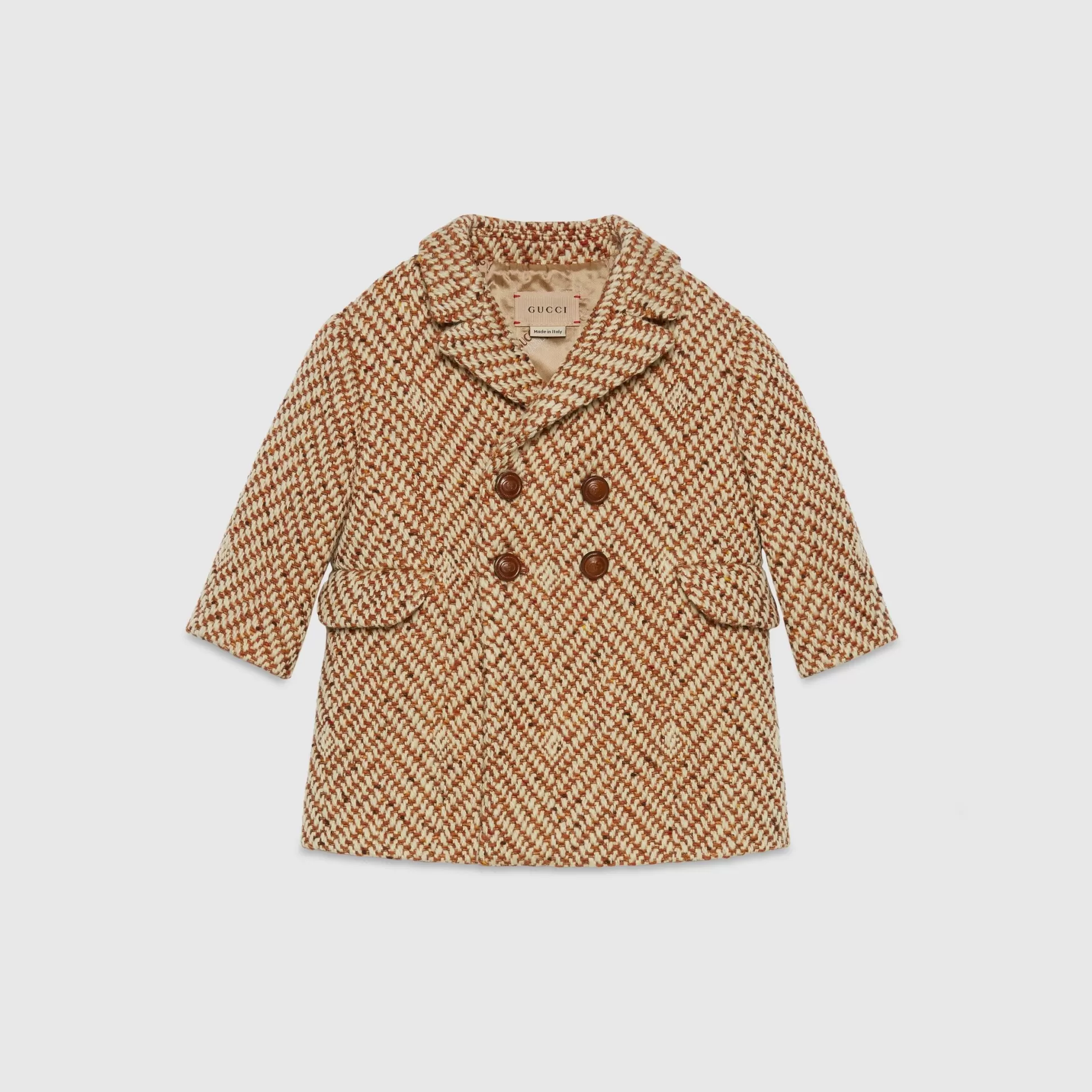 GUCCI Baby Square G Wool Coat-Children Boys (0-36 Months)