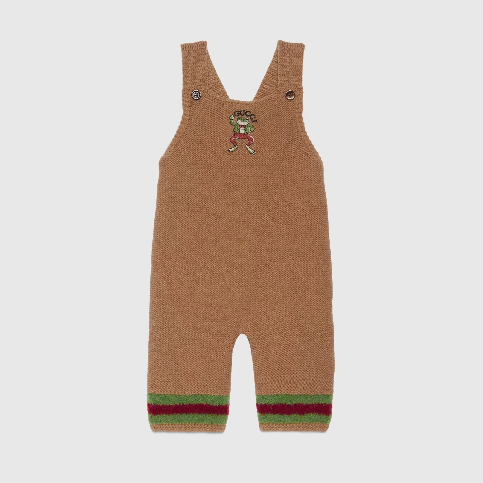 GUCCI Baby Wool Overall With Embroidery-Children Boys (0-36 Months)