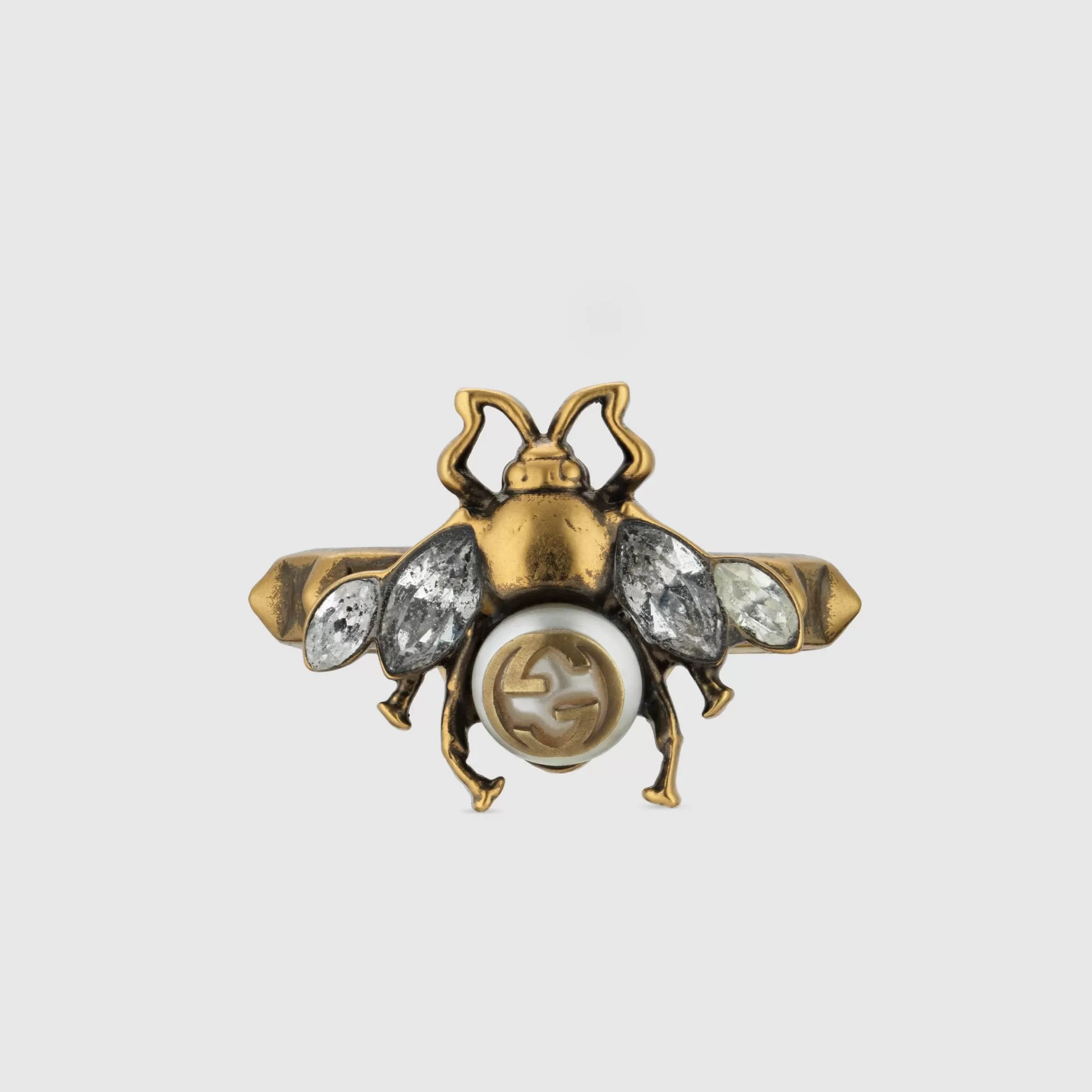 GUCCI Bee Ring With Interlocking G- Rings