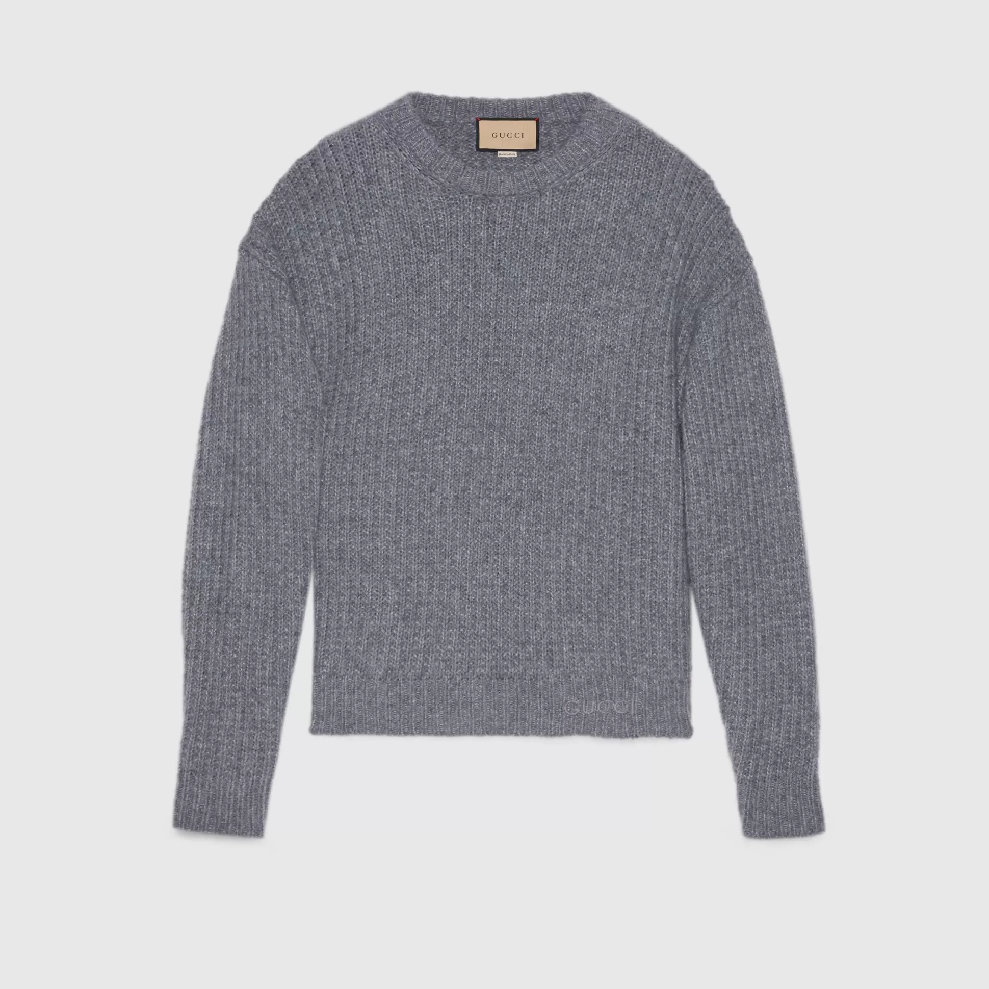 GUCCI Cashmere Silk Crewneck Sweater-Women Knitwear