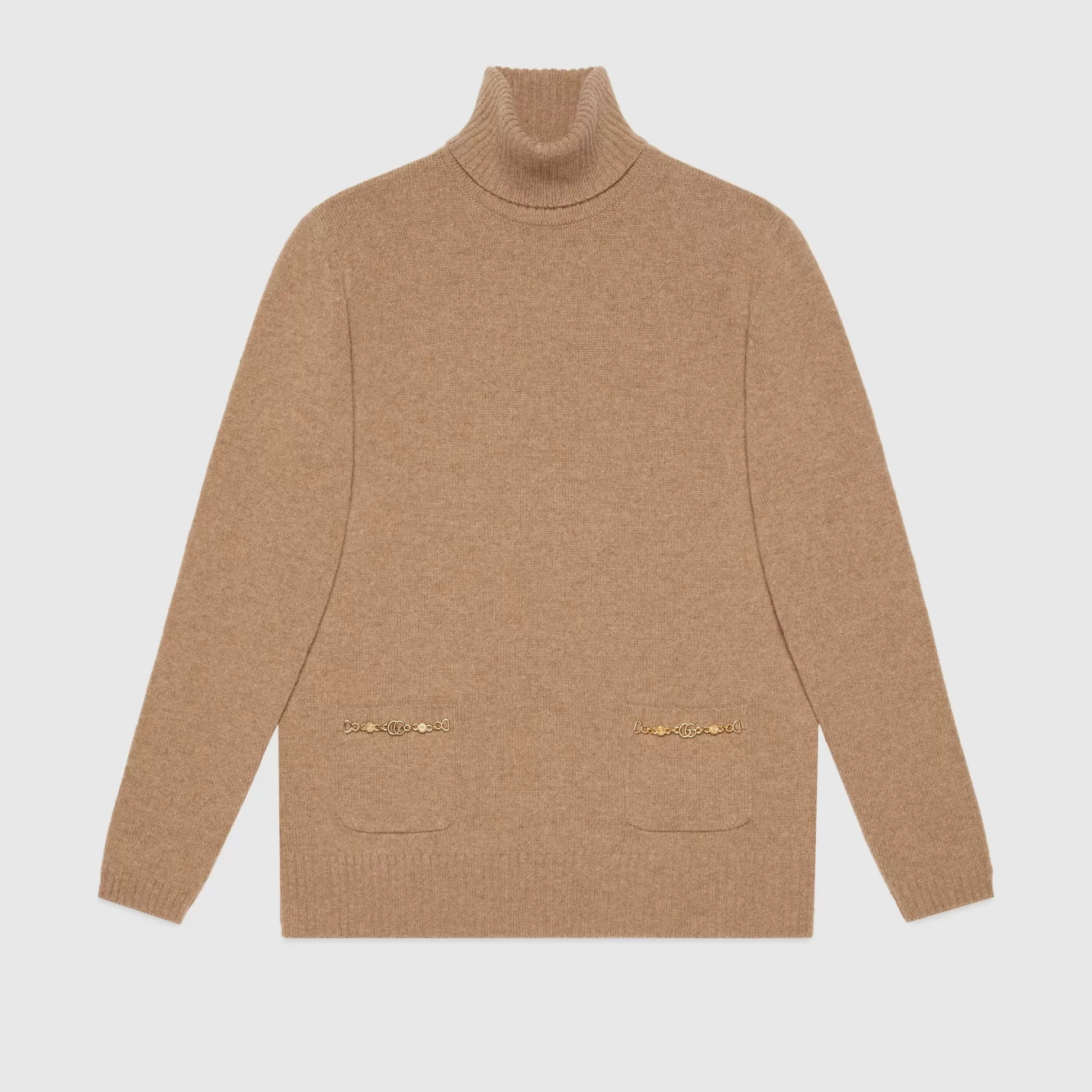 GUCCI Cashmere Turtleneck With Double G-Women Knitwear
