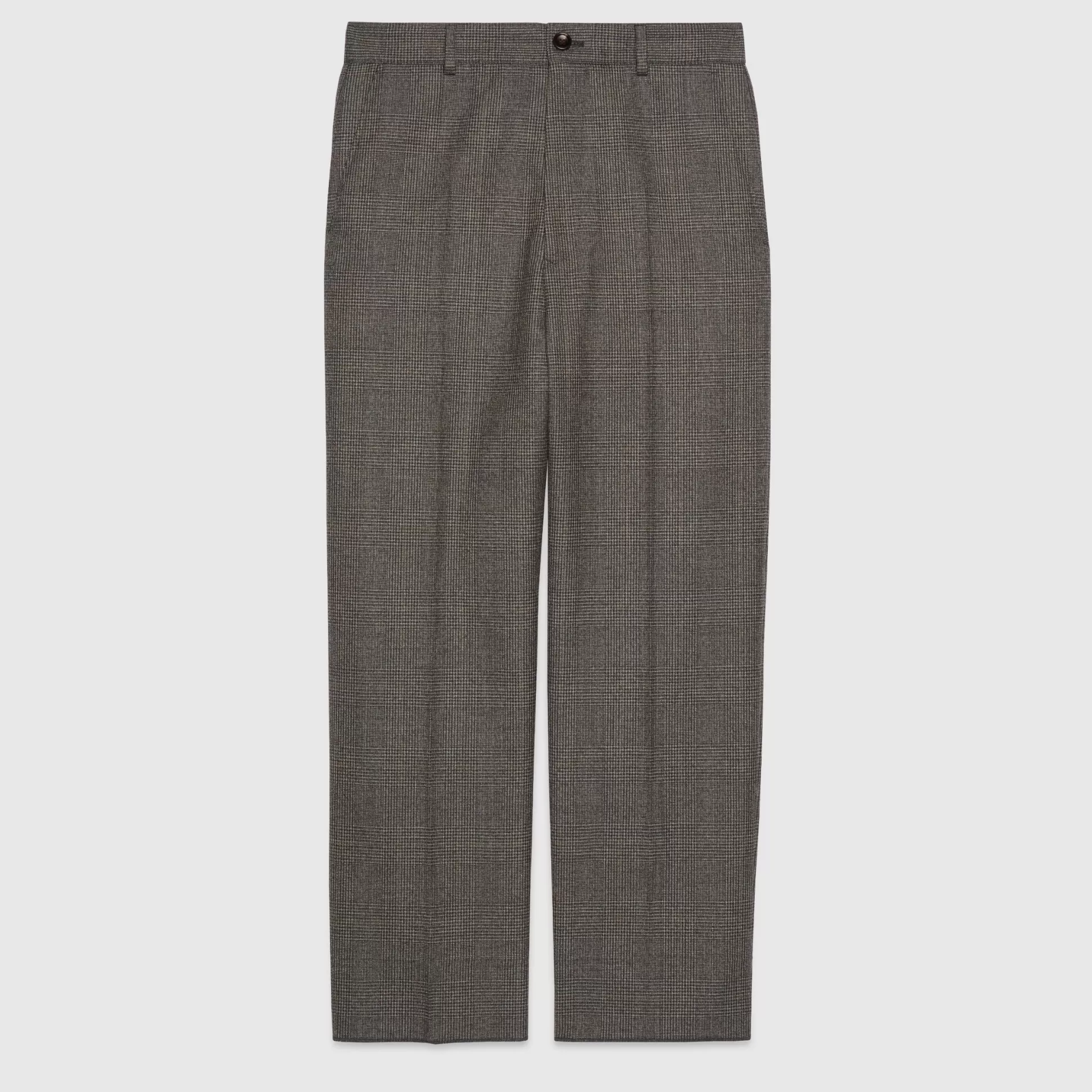 GUCCI Check Wool Cropped Pant-Men Formalwear