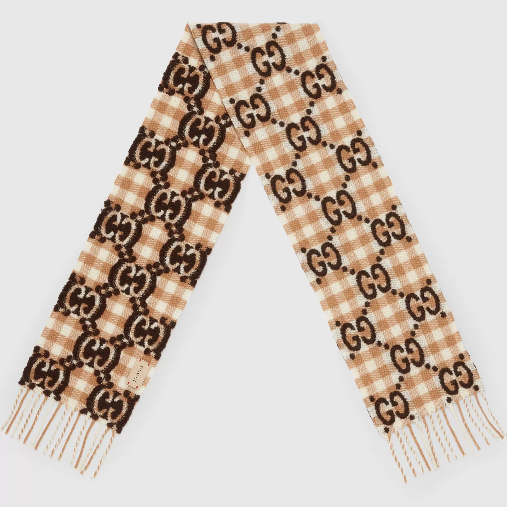 GUCCI Childrens Gg Wool Blend Scarf-Children Soft Accessories