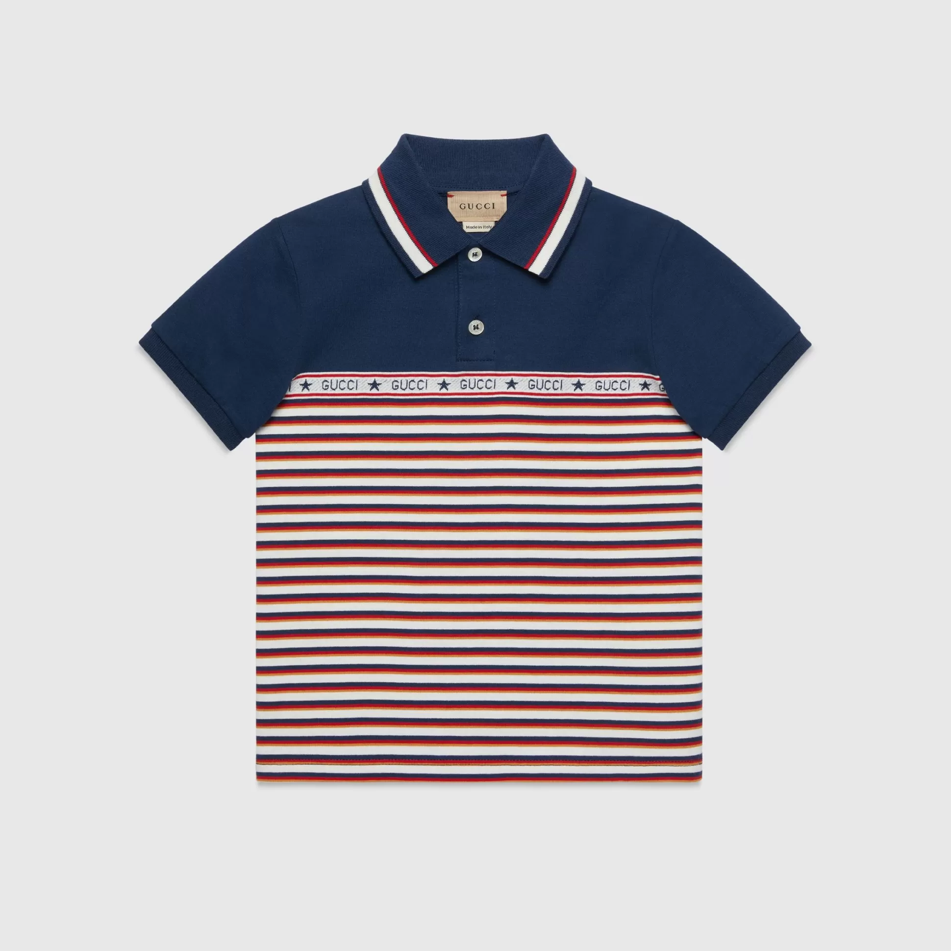 GUCCI Children'S Star Striped Cotton Polo Top-Children Clothing (4-12 Years)