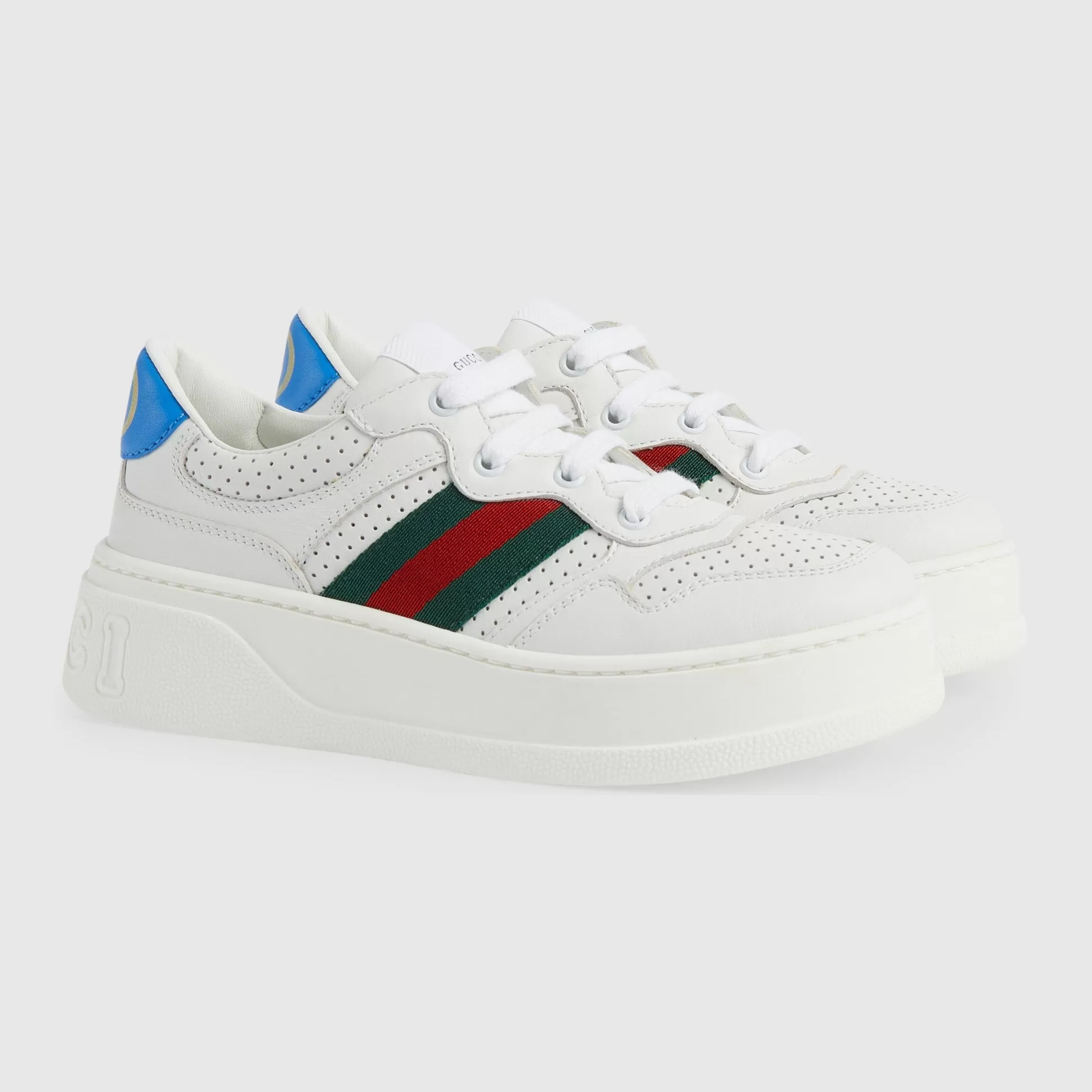 GUCCI Children'S Leather Sneaker With Web-Children Shoes