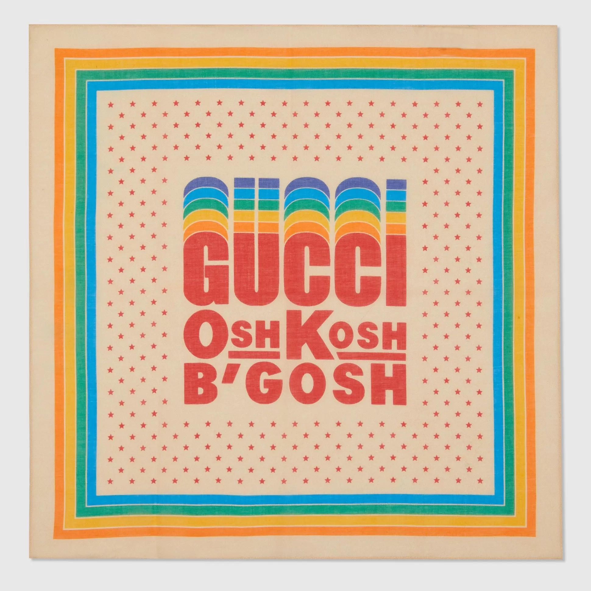 GUCCI Children'S Printed Cotton Scarf-Children Soft Accessories