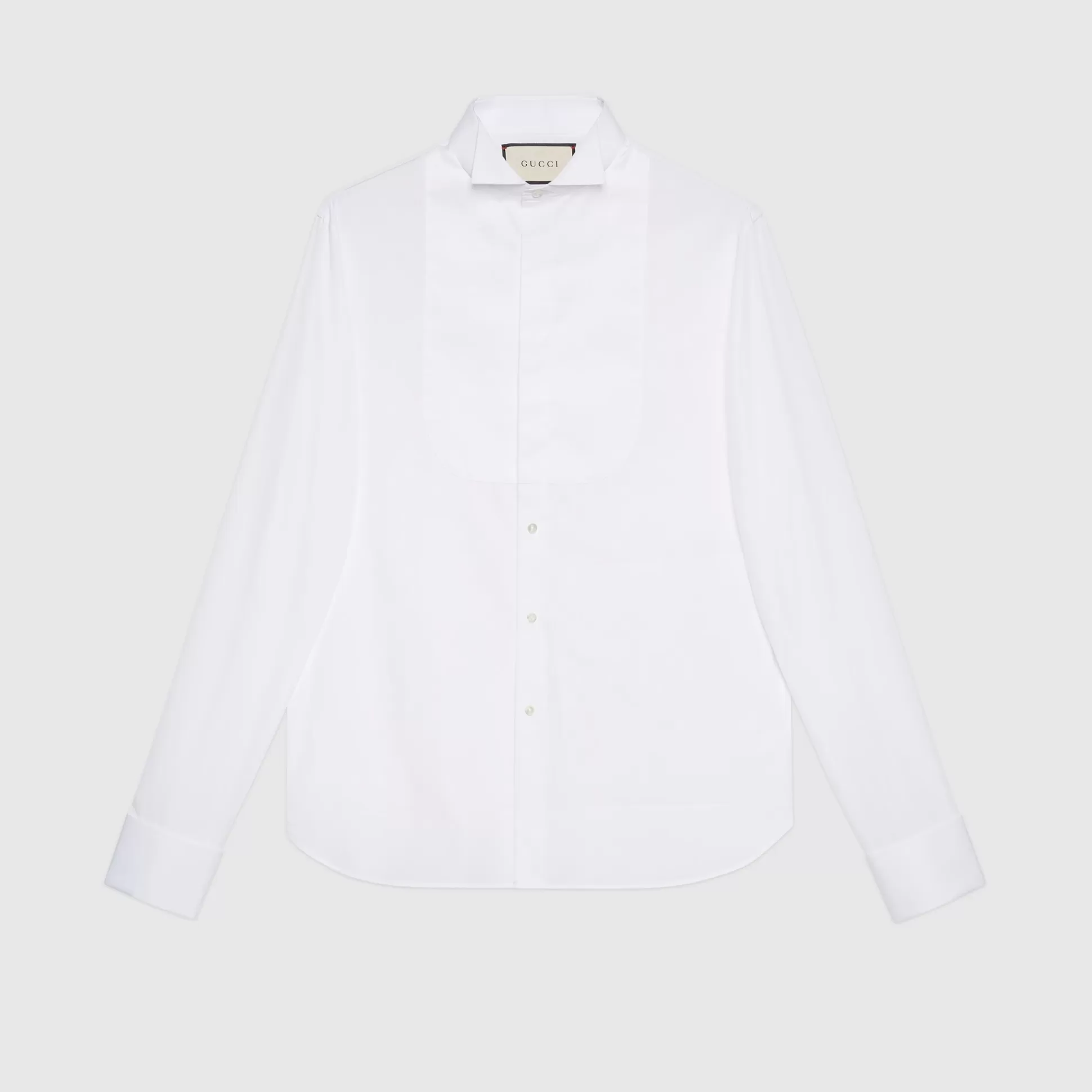 GUCCI Cotton Bib Shirt-Men Formalwear