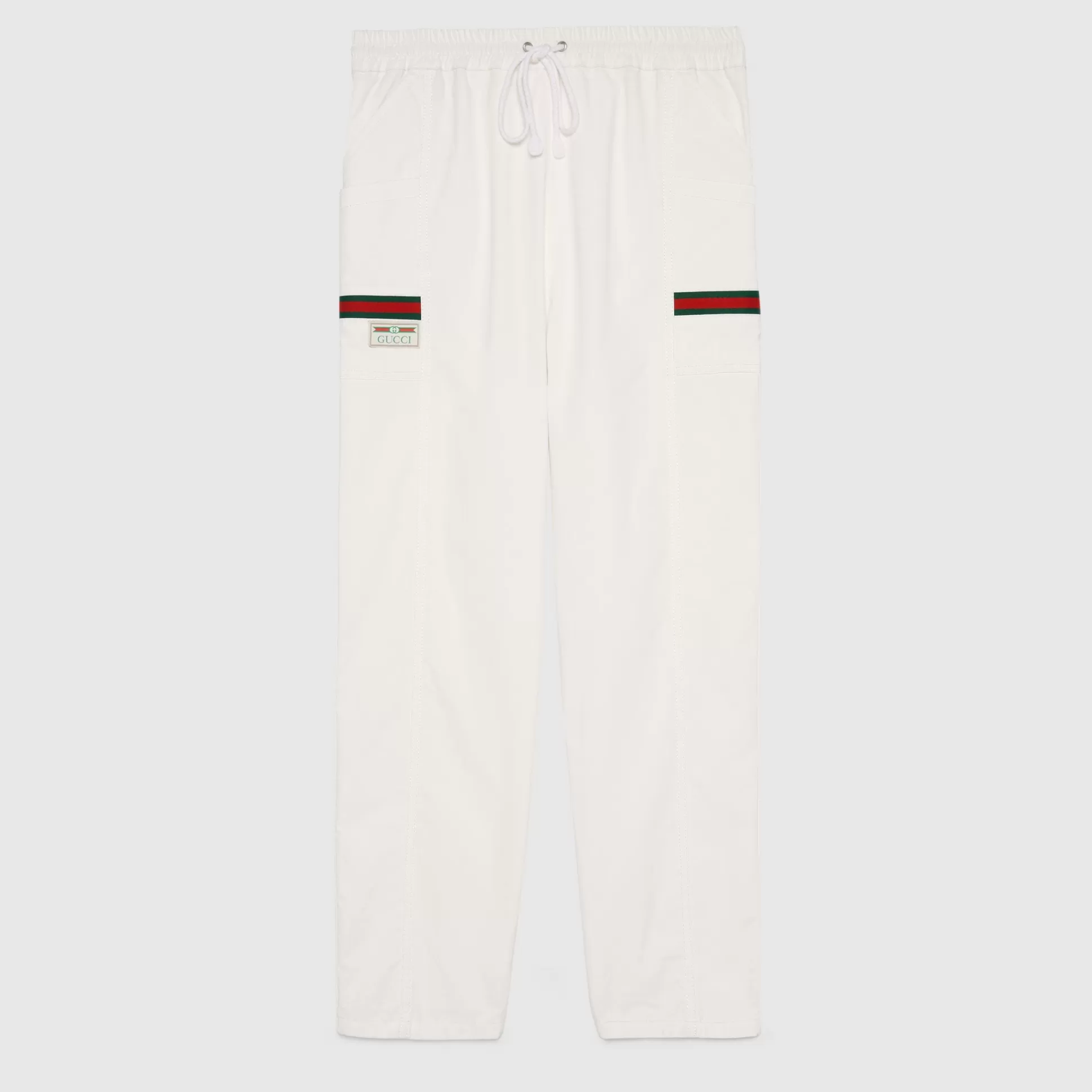 GUCCI Cotton Canvas Pant With Label-Men Pants & Shorts