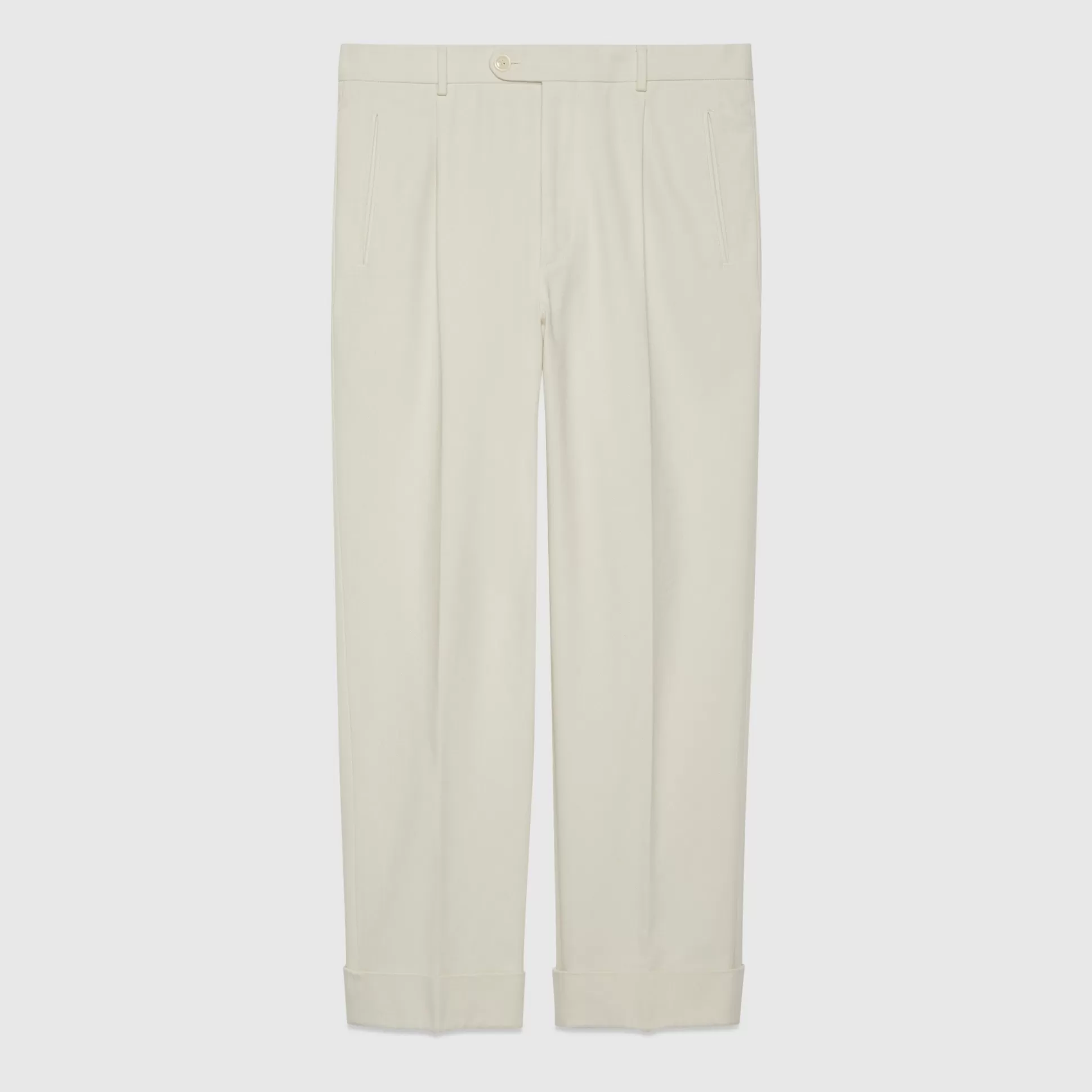 GUCCI Cotton Drill Pant With Double G-Men Pants & Shorts