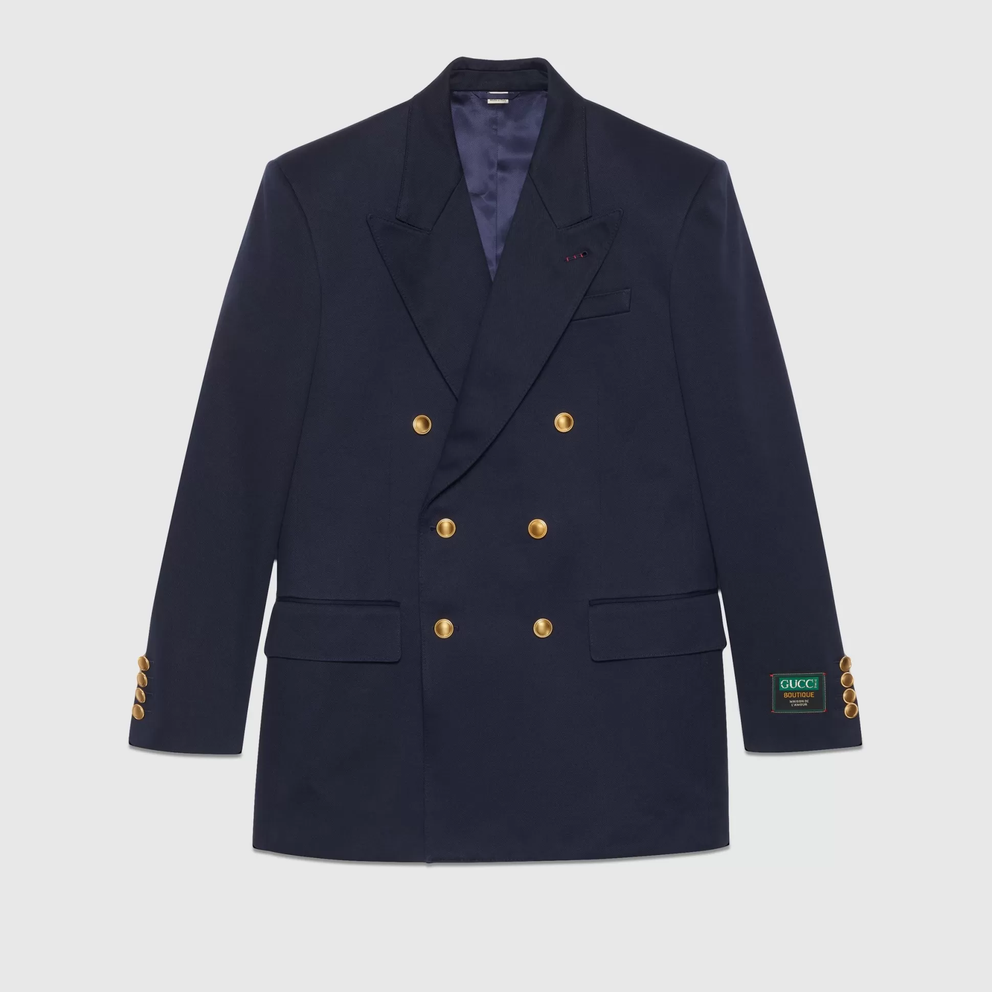 GUCCI Cotton Gabardine Jacket With Label-Men Formalwear