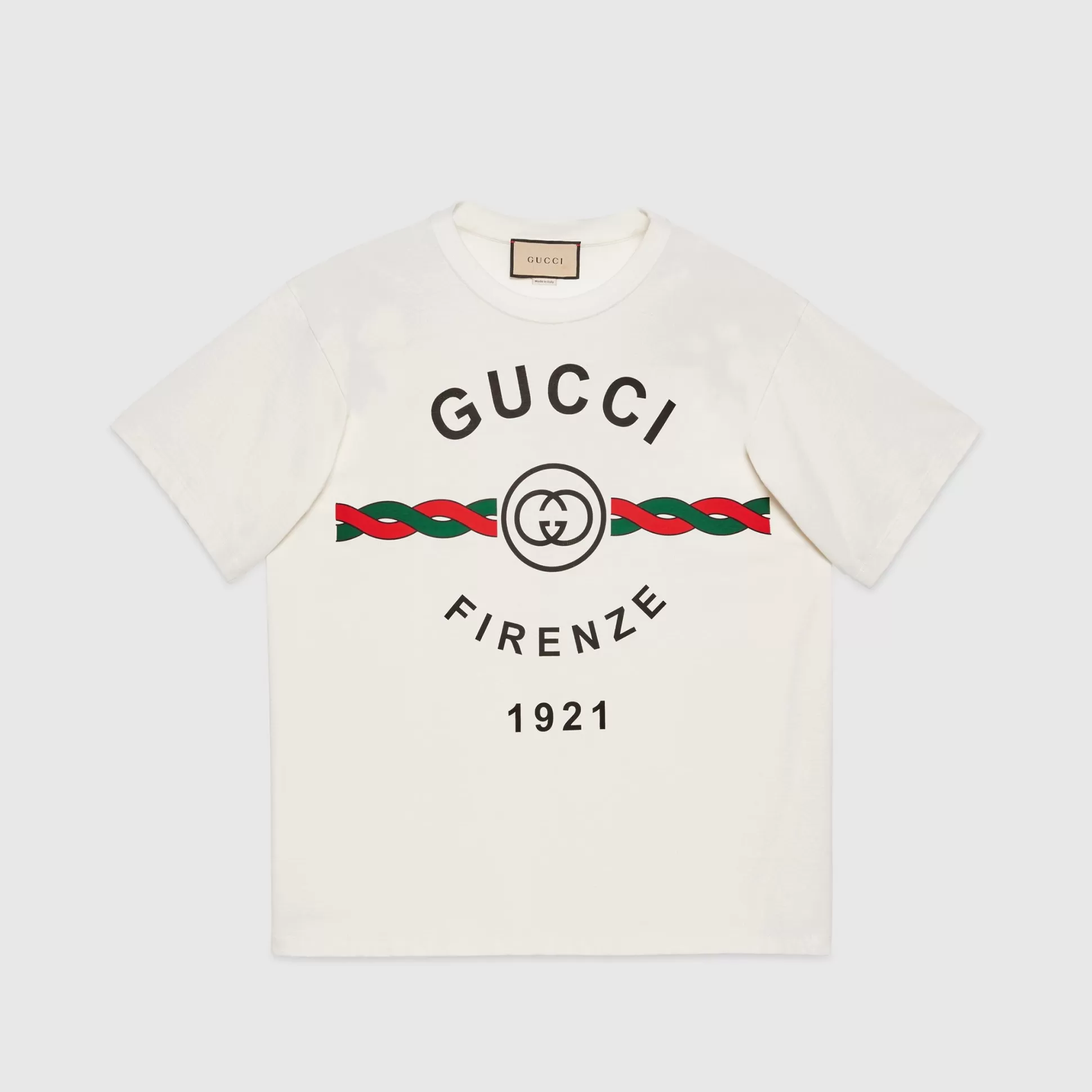 GUCCI Cotton Jersey ' Firenze 1921' T-Shirt-Men T-Shirts & Polos