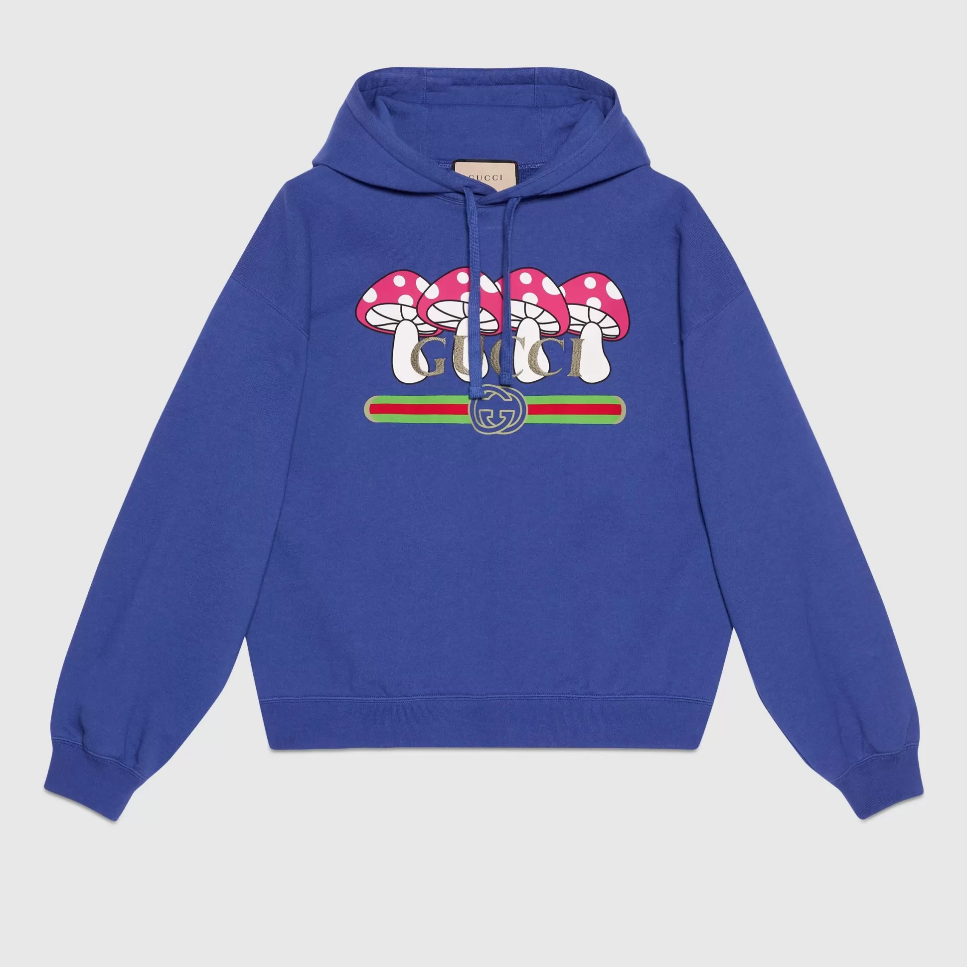 GUCCI Cotton Jersey Hooded Sweatshirt-Men Tracksuits & Sweatshirts