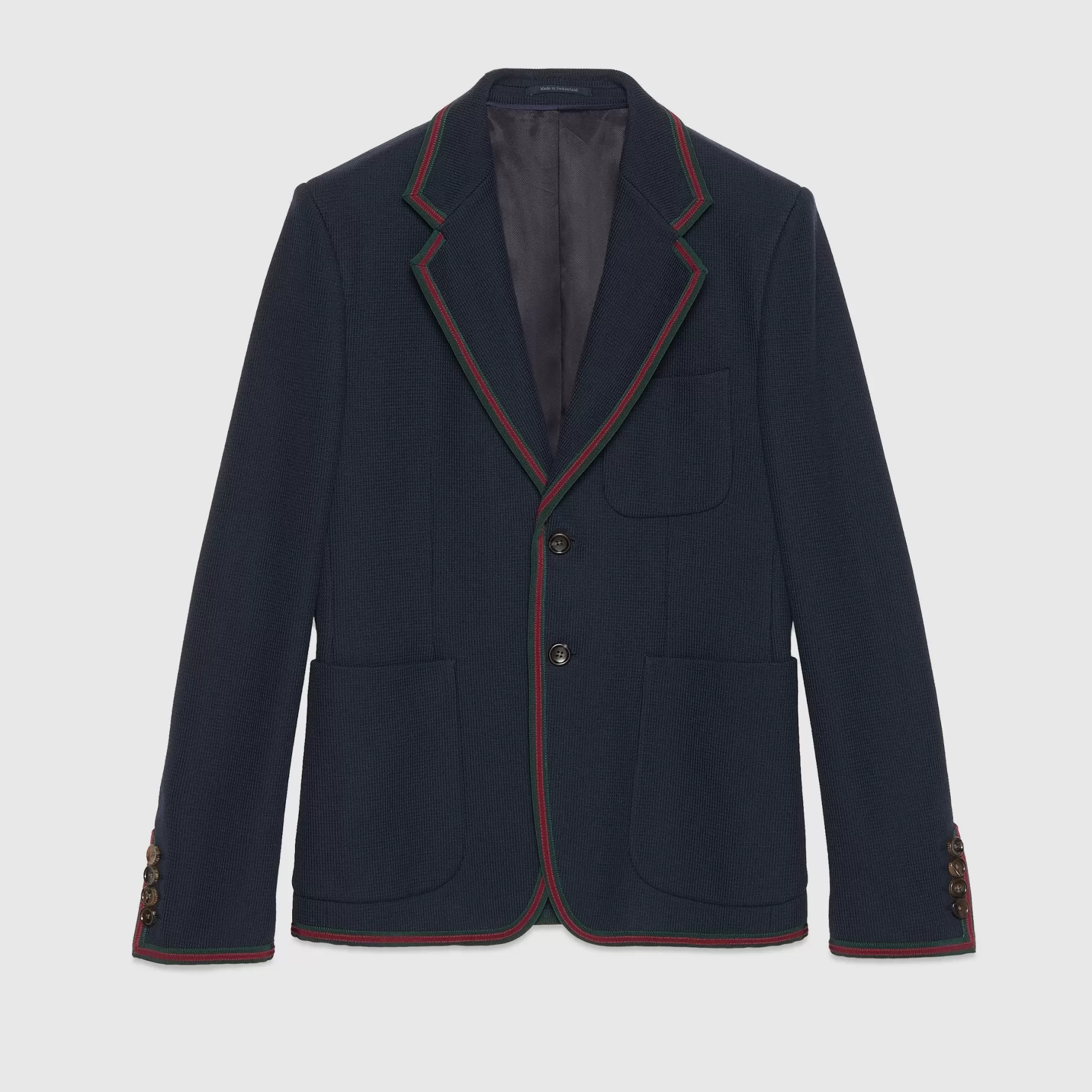 GUCCI Cotton Jersey Jacket With Web-Men Formalwear