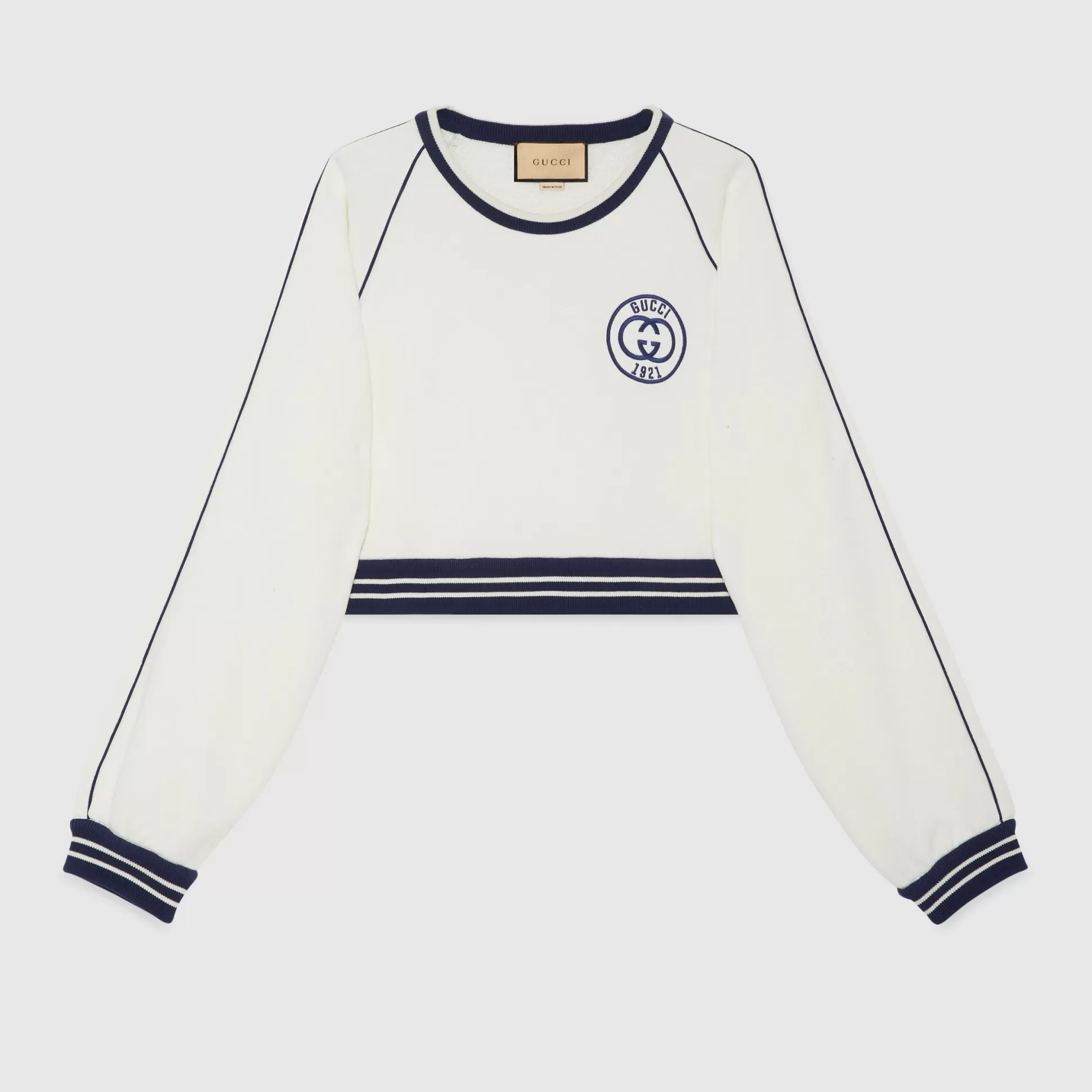 GUCCI Cotton Jersey Sweatshirt With Embroidery-Women Activewear