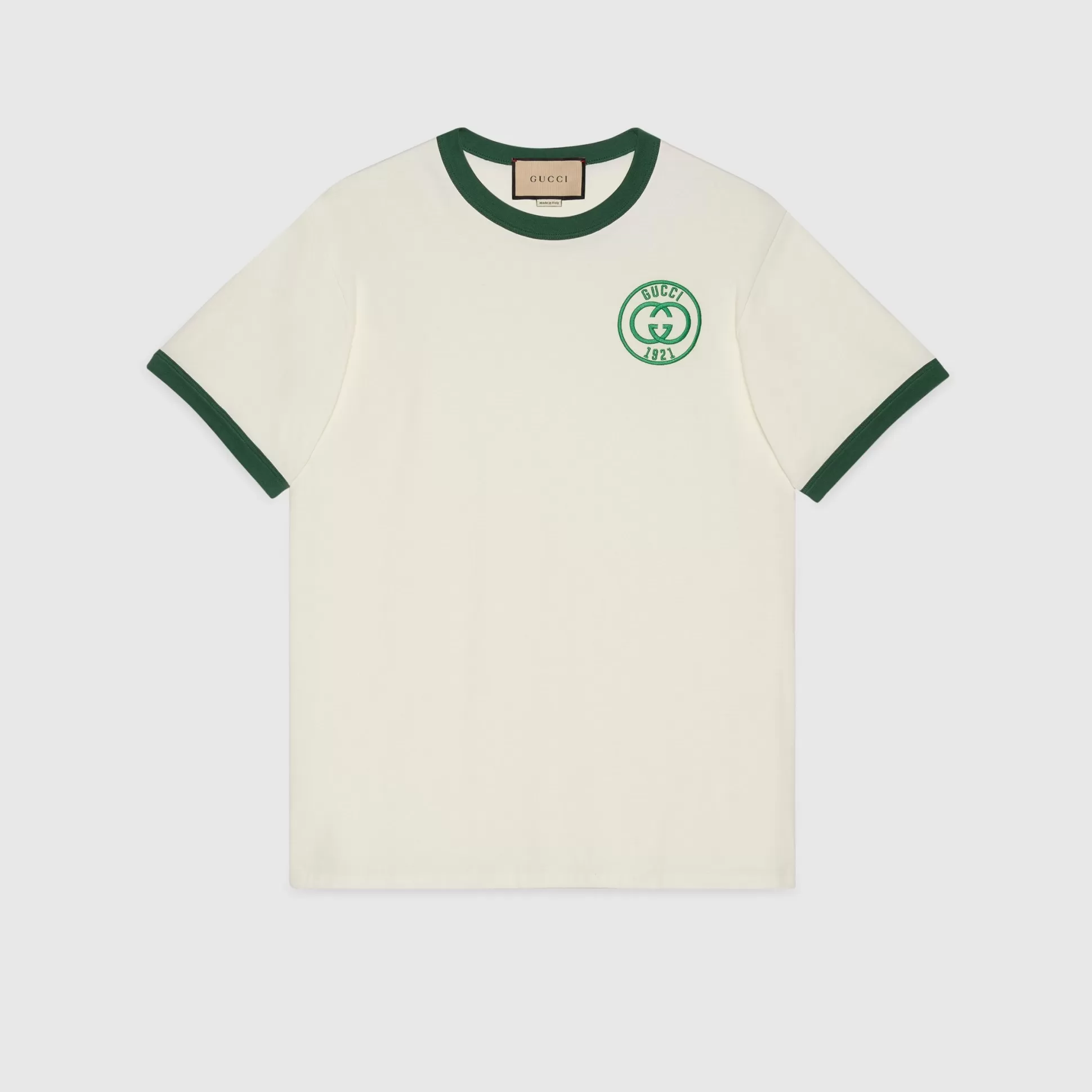 GUCCI Cotton Jersey T-Shirt With Embroidery-Men T-Shirts & Polos