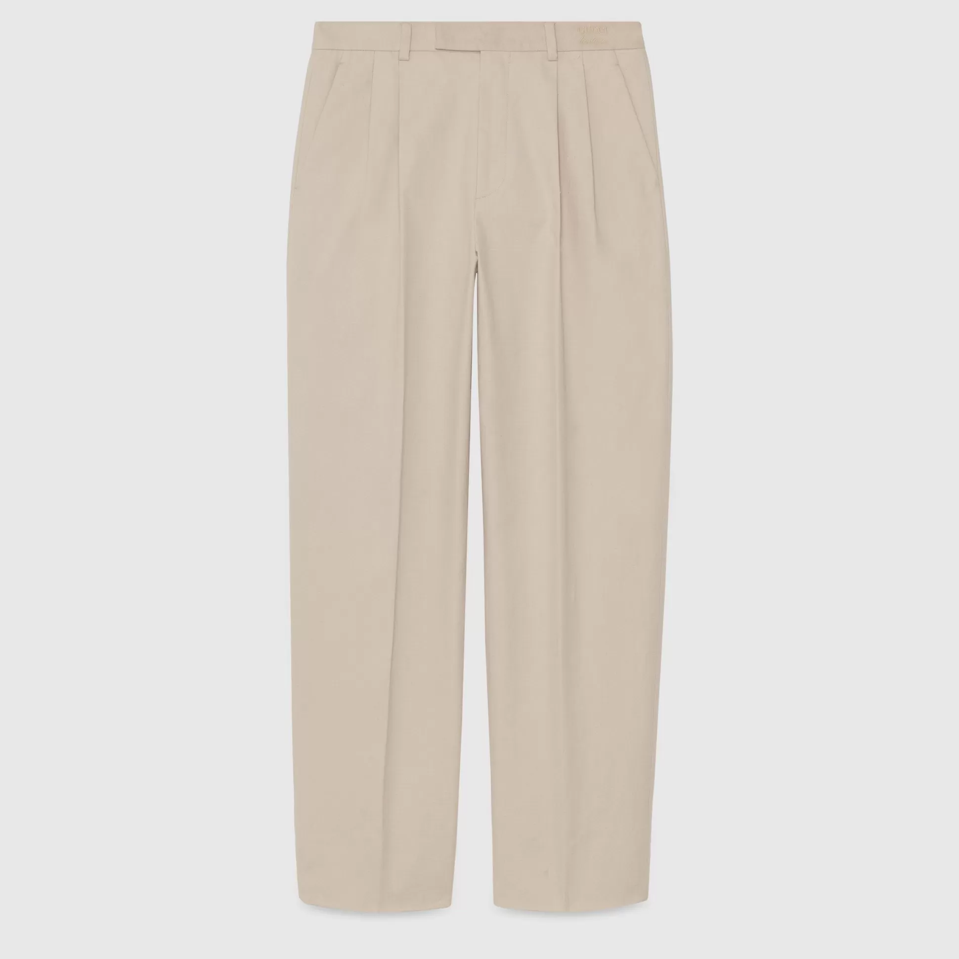 GUCCI Cotton Pant With Embroidery-Men Formalwear