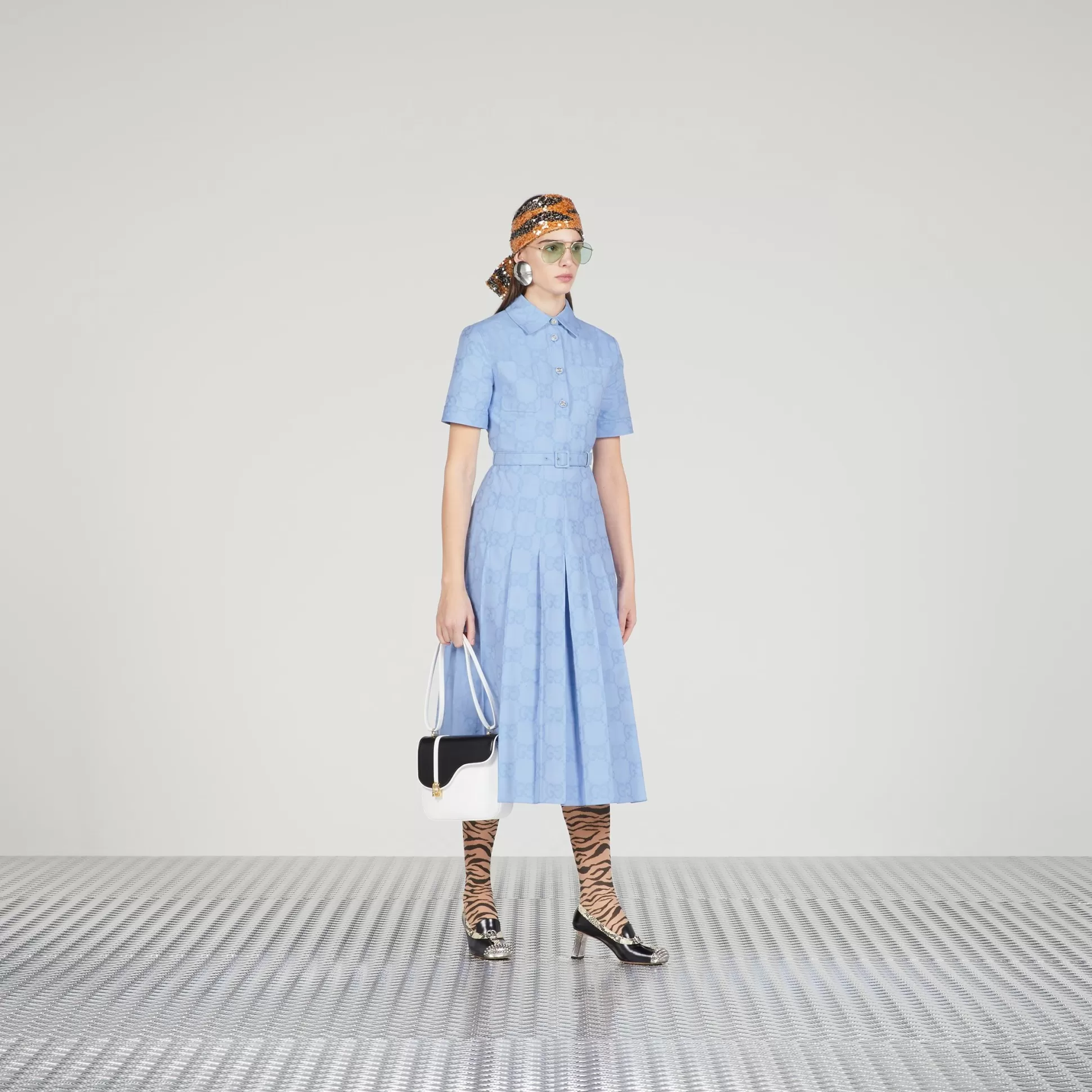GUCCI Cotton Poplin Midi Dress-Women Dresses & Jumpsuits