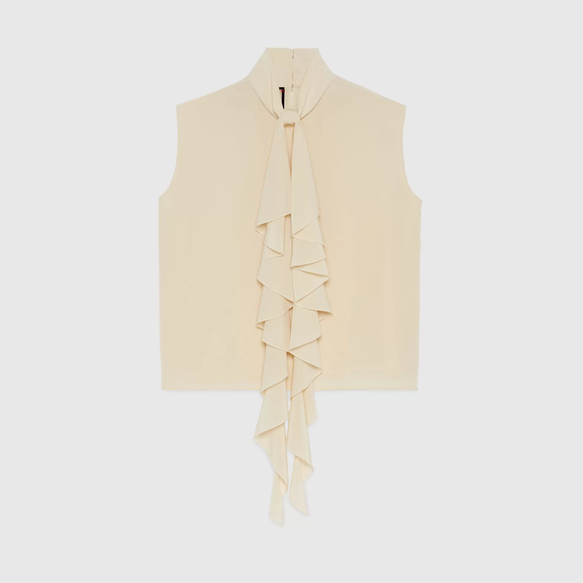GUCCI Crepe De Chine Silk Top-Women Tops & Shirts