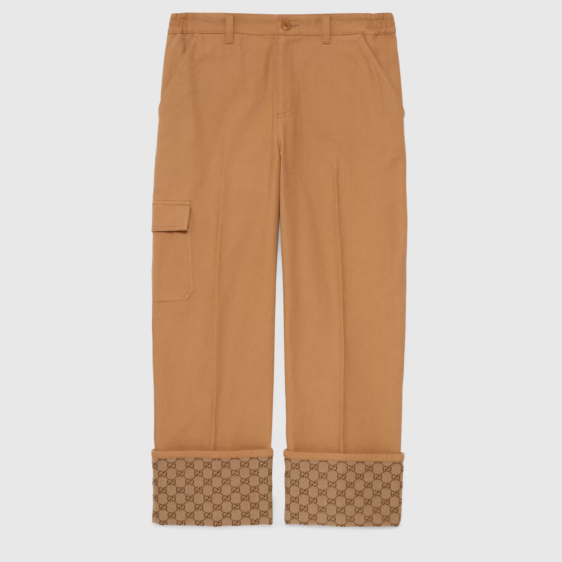 GUCCI Denim Pant With Gg Canvas Cuffs-Men Denim
