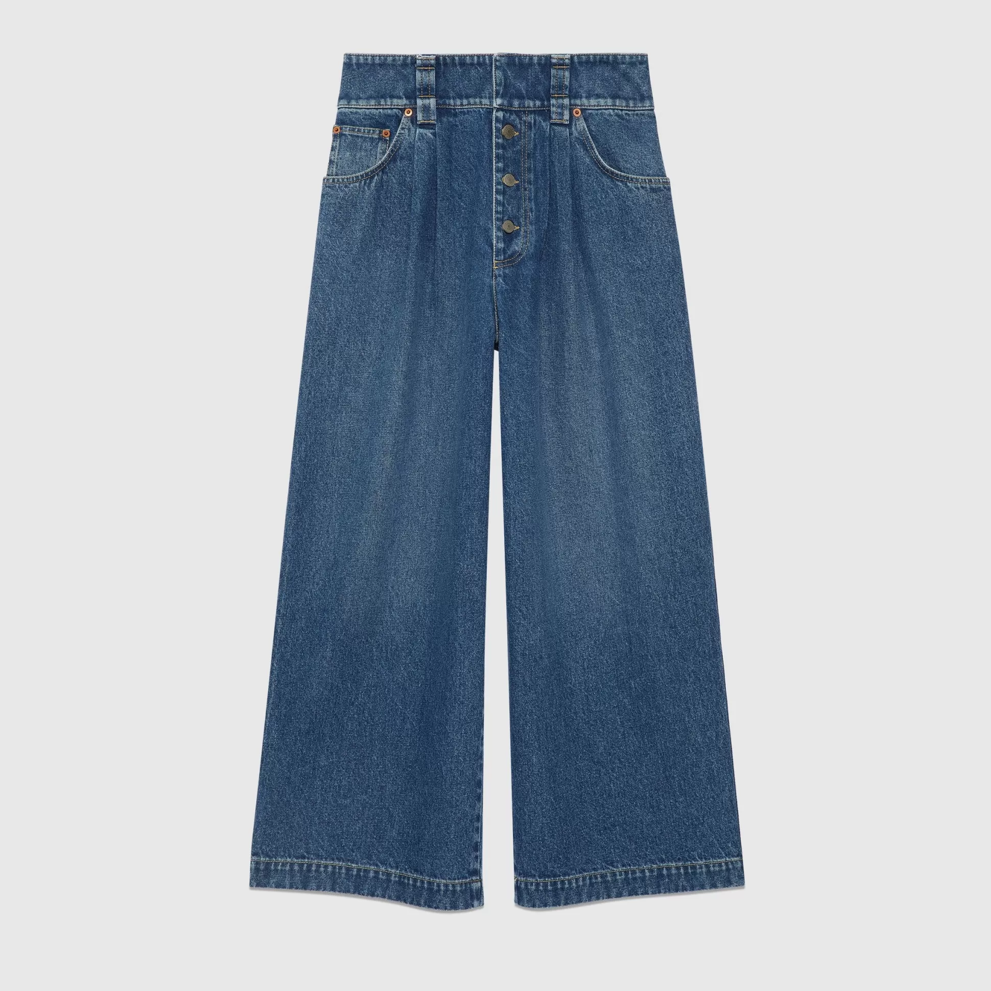 GUCCI Denim Pant With Label-Women Winter Ready-To-Wear