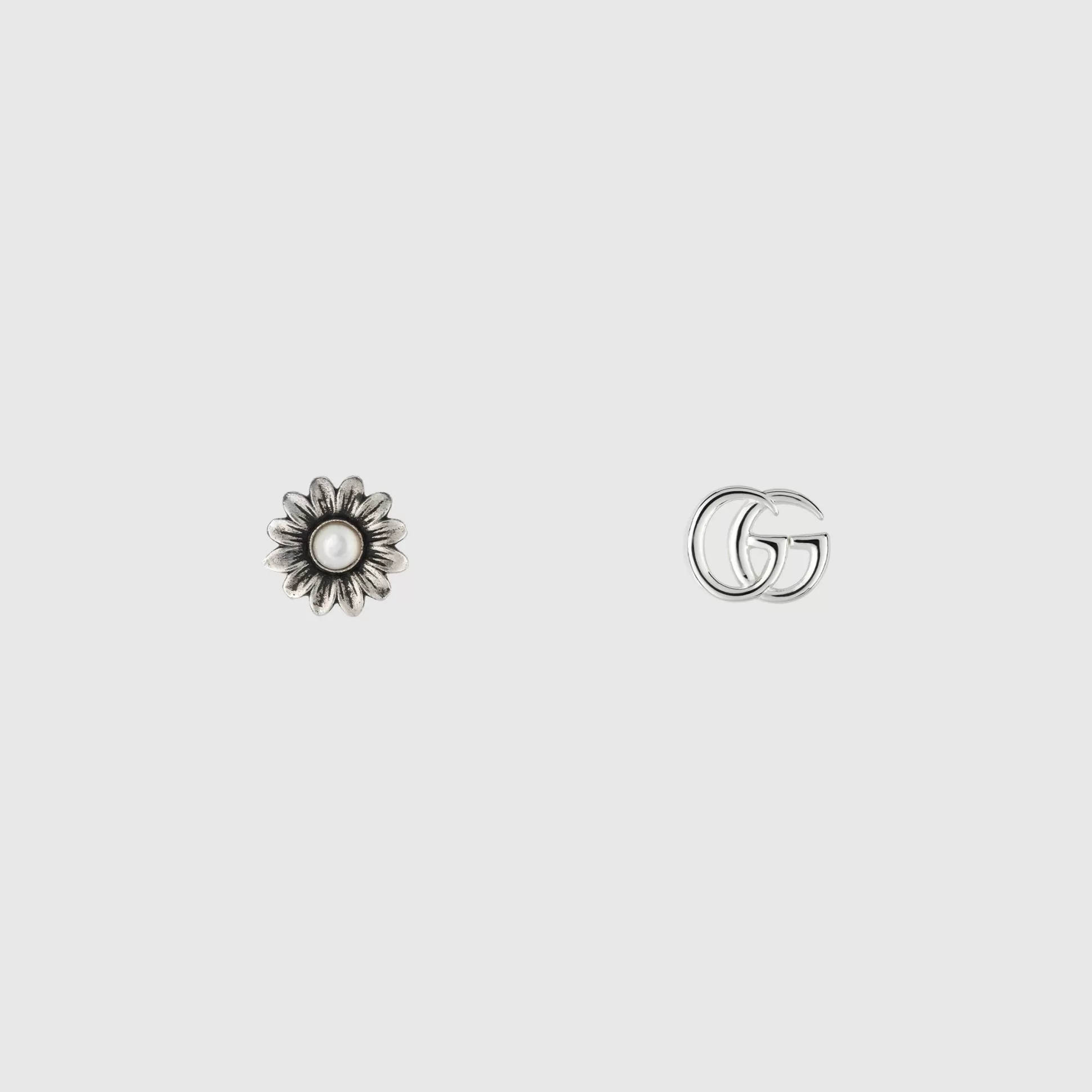 GUCCI Double G Flower Stud Earrings- Earrings