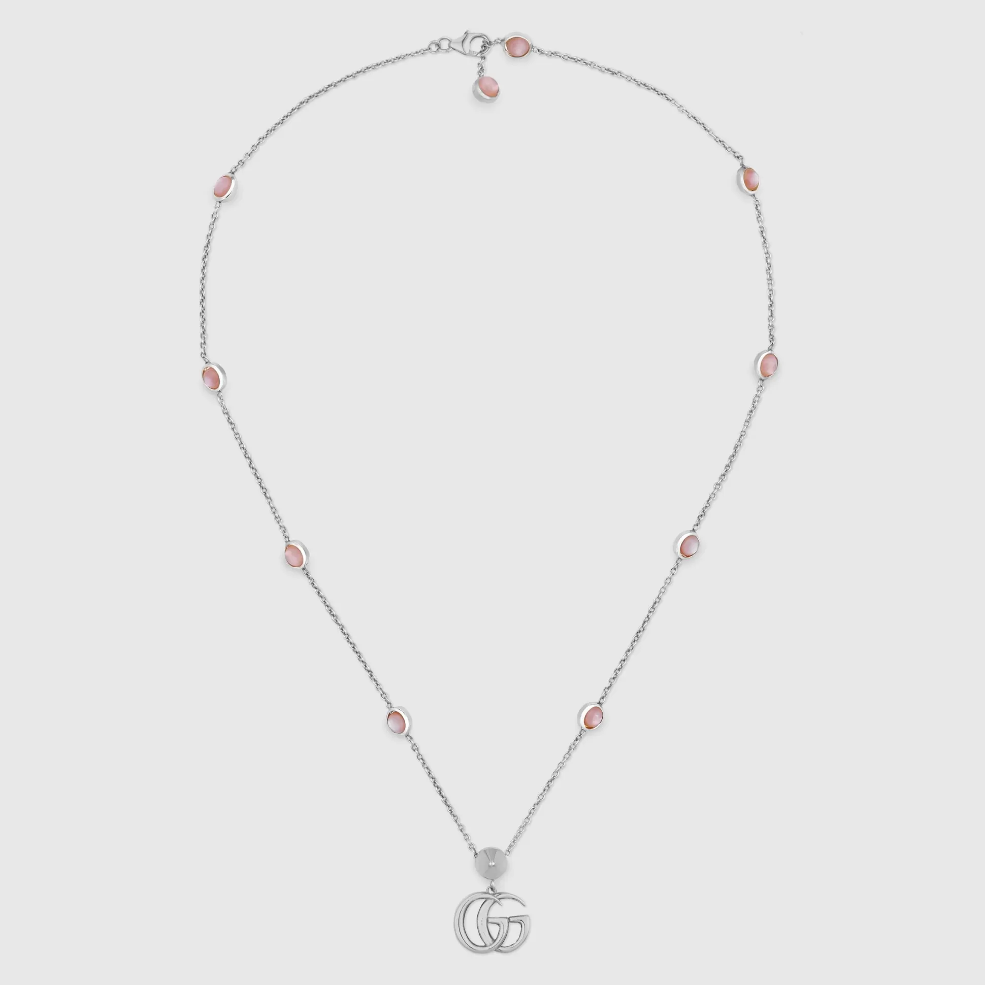 GUCCI Double G Mother Of Pearl Necklace- Necklaces