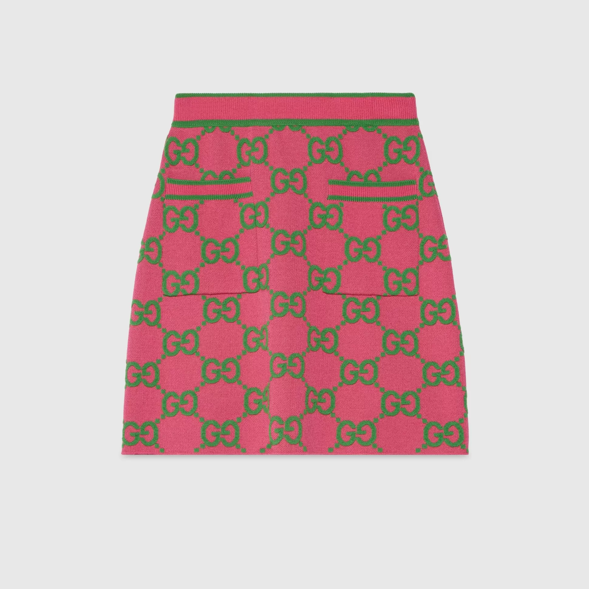 GUCCI Gg Cotton And Silk Blend Skirt-Women Skirts