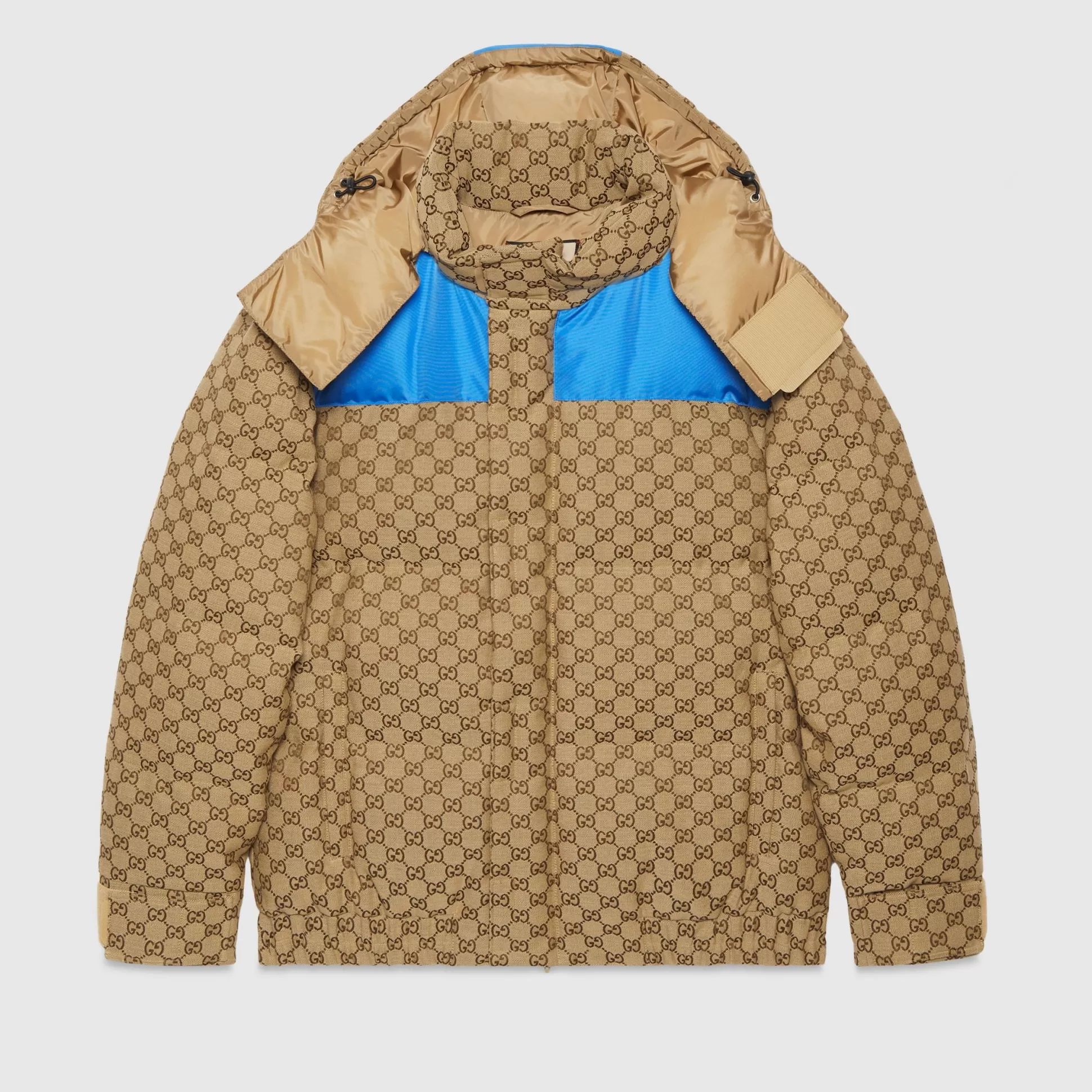 GUCCI Gg Cotton Canvas Padded Jacket-Men Outerwear