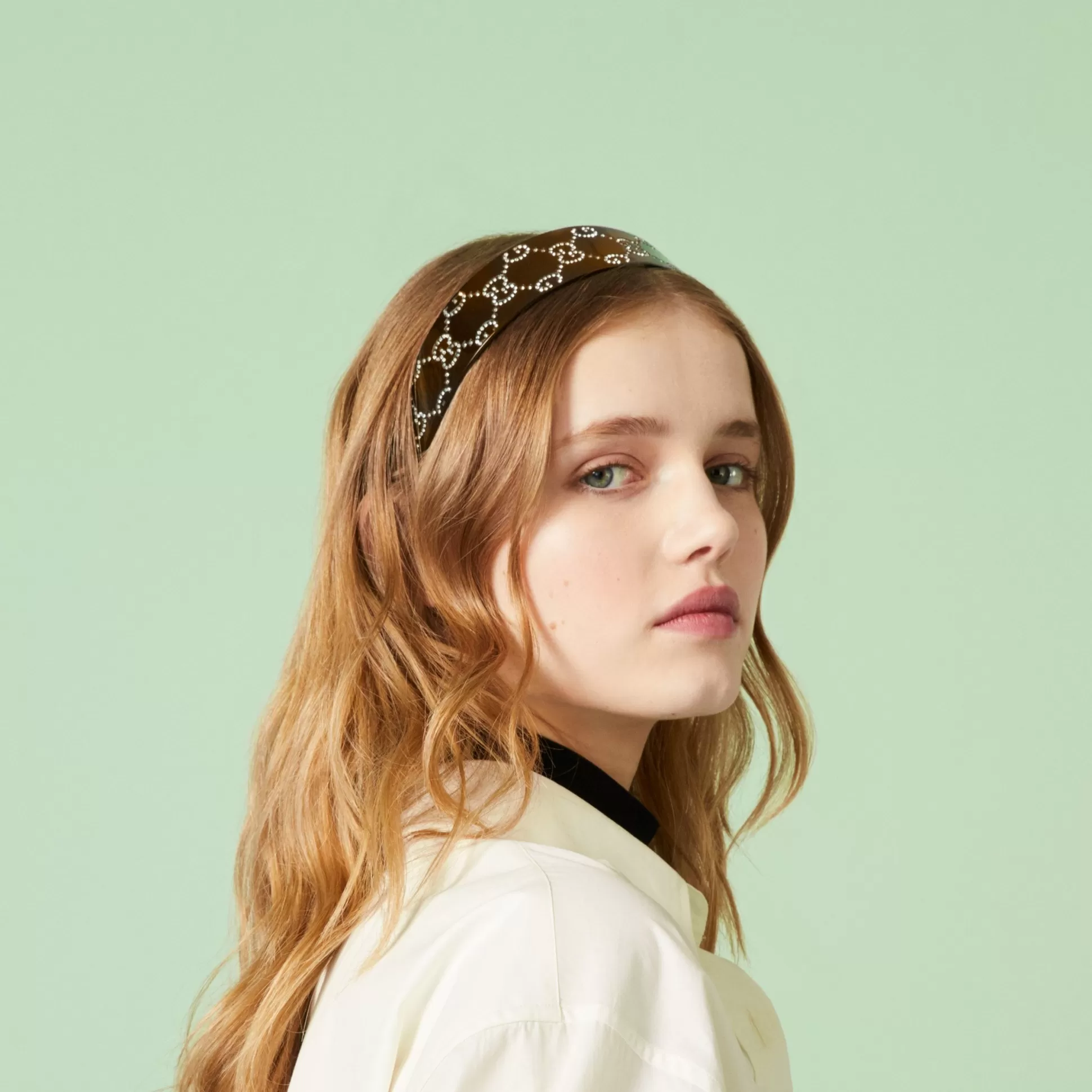 GUCCI Gg Crystals Hairband- Hair Accessories
