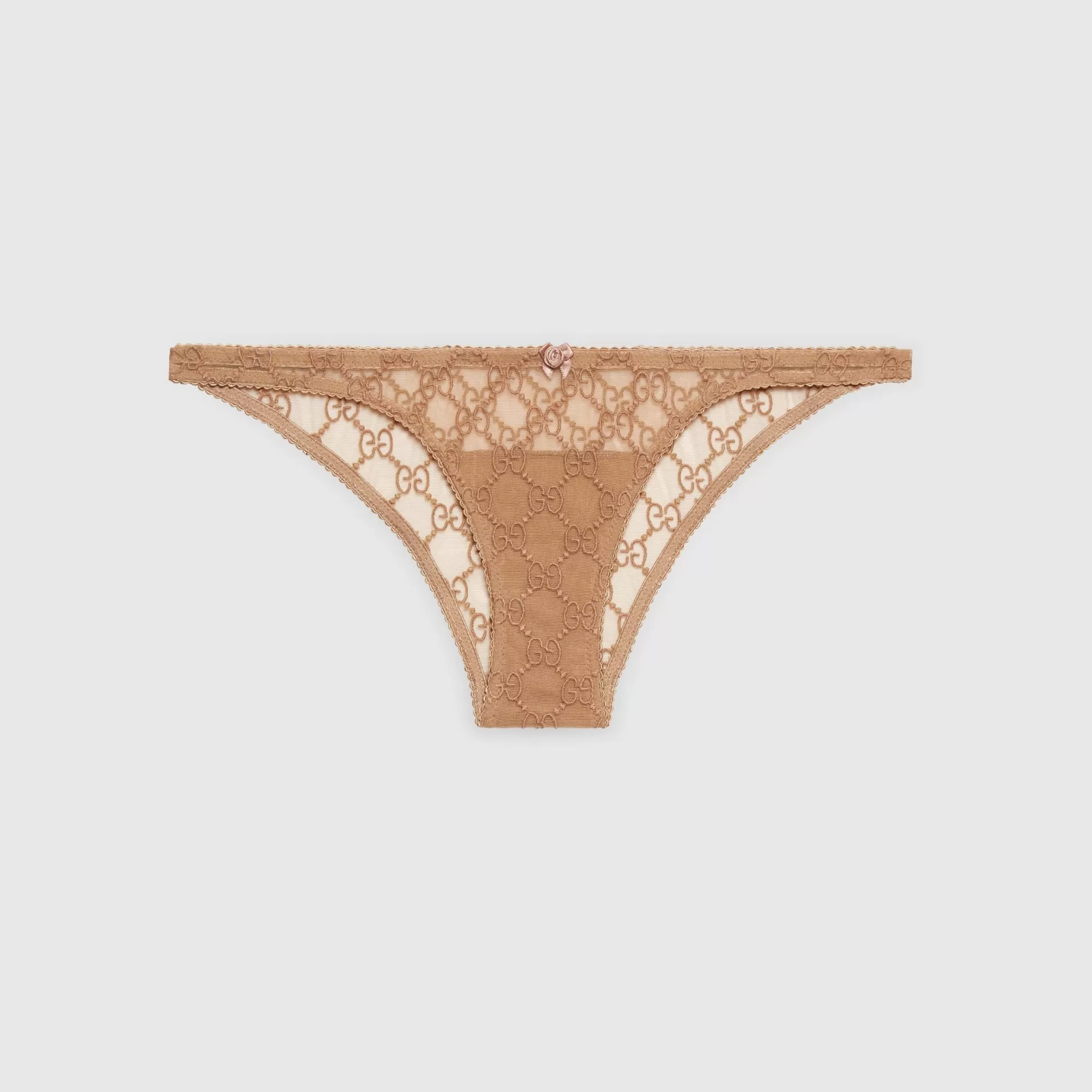 GUCCI Gg Embroidered Tulle Briefs-Women Lingerie