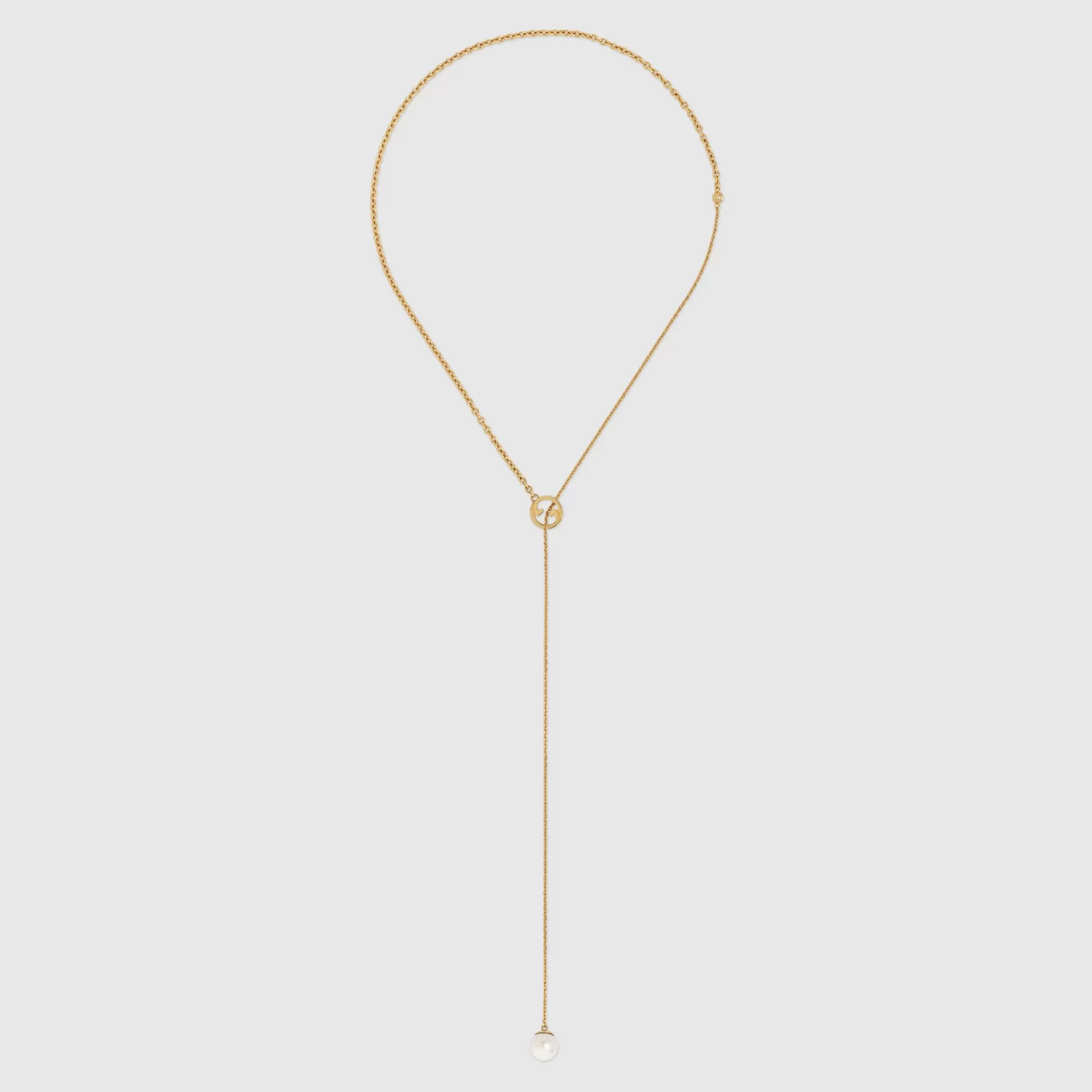 GUCCI Blondie Pearl Drop Necklace- Necklaces