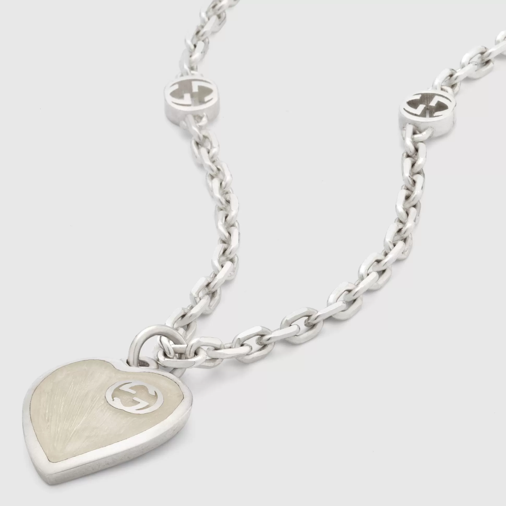 GUCCI Heart Necklace With Interlocking G- Necklaces