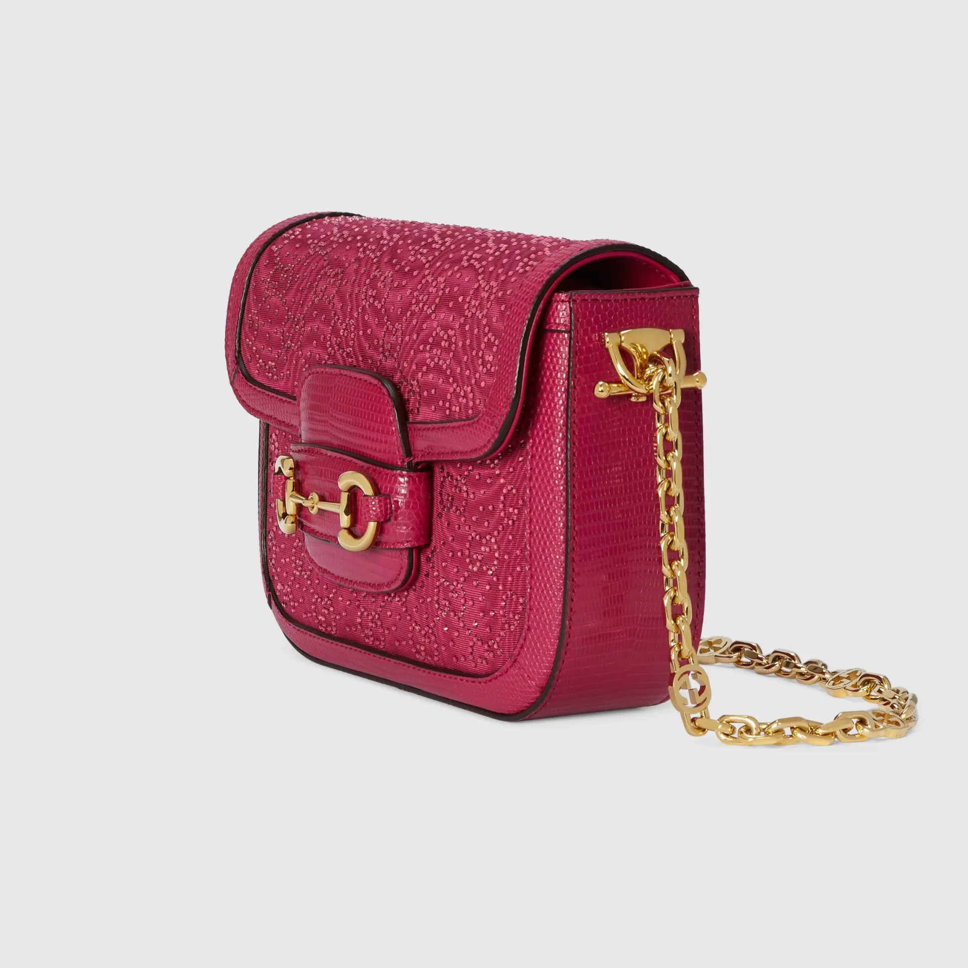 GUCCI Horsebit 1955 Gg Crystal Mini Bag-Women Precious Handbags