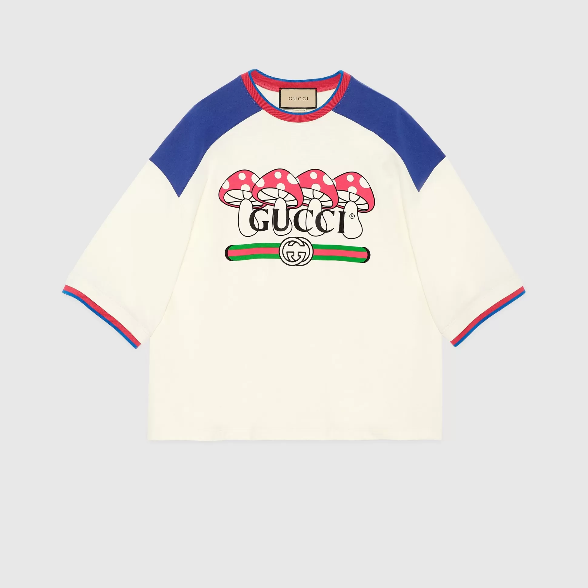 GUCCI Mushroom Print Jersey T-Shirt-Women T-Shirts & Sweatshirts