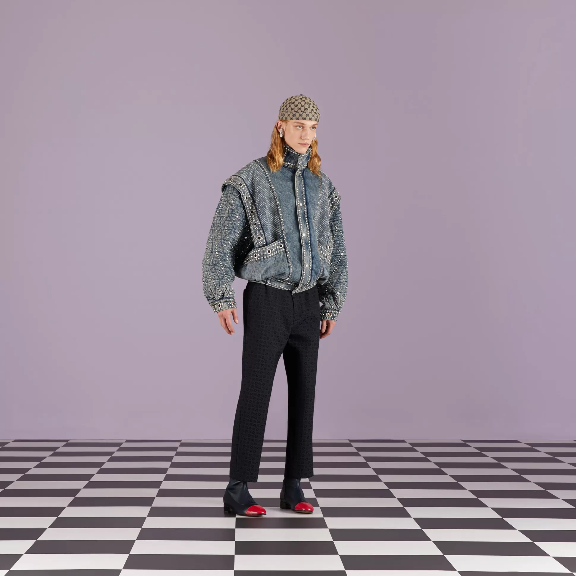 GUCCI Horsebit Cotton Wool Pant-Men Formalwear