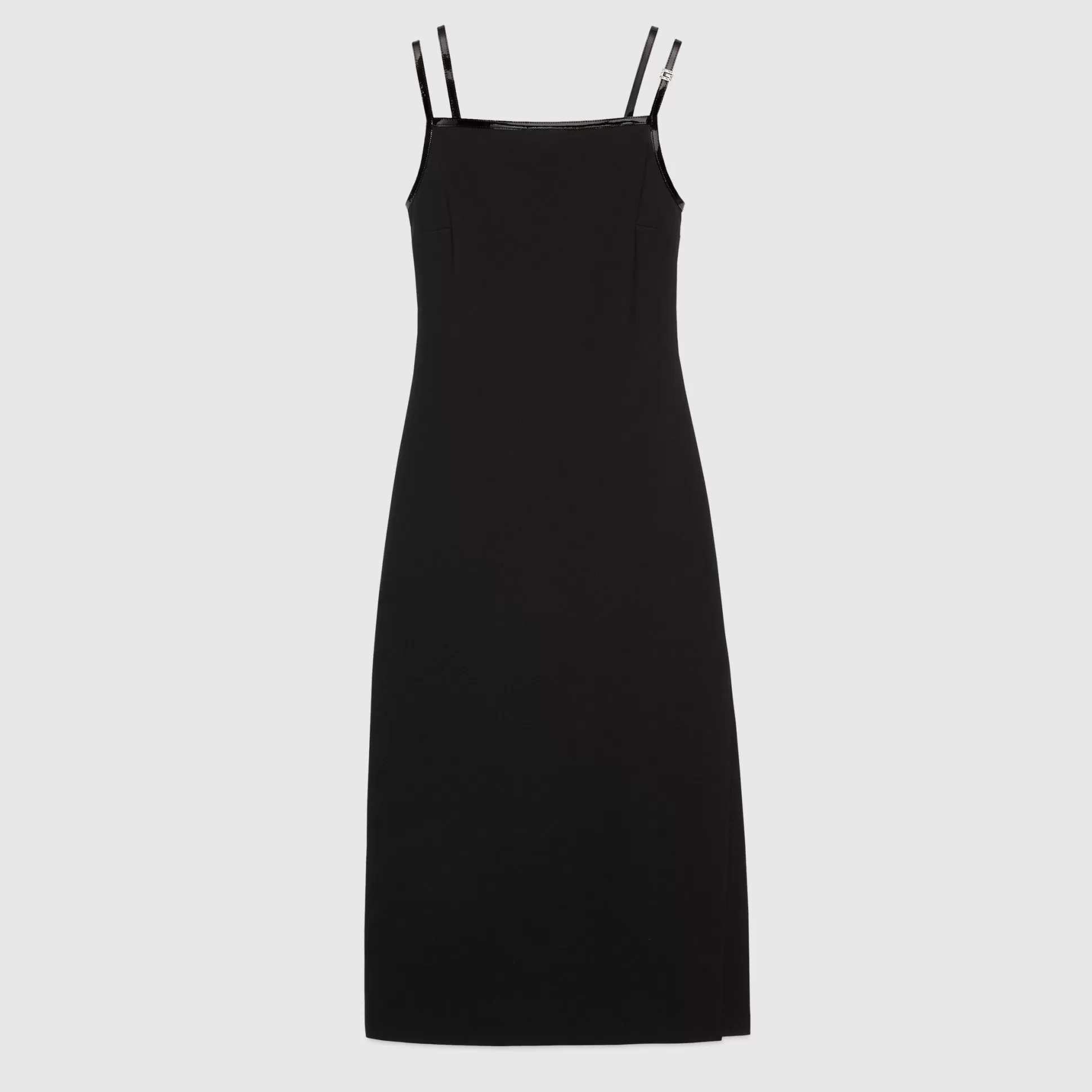 GUCCI Jersey Midi Dress With Crystal G Square-Women Cocktail & Evening