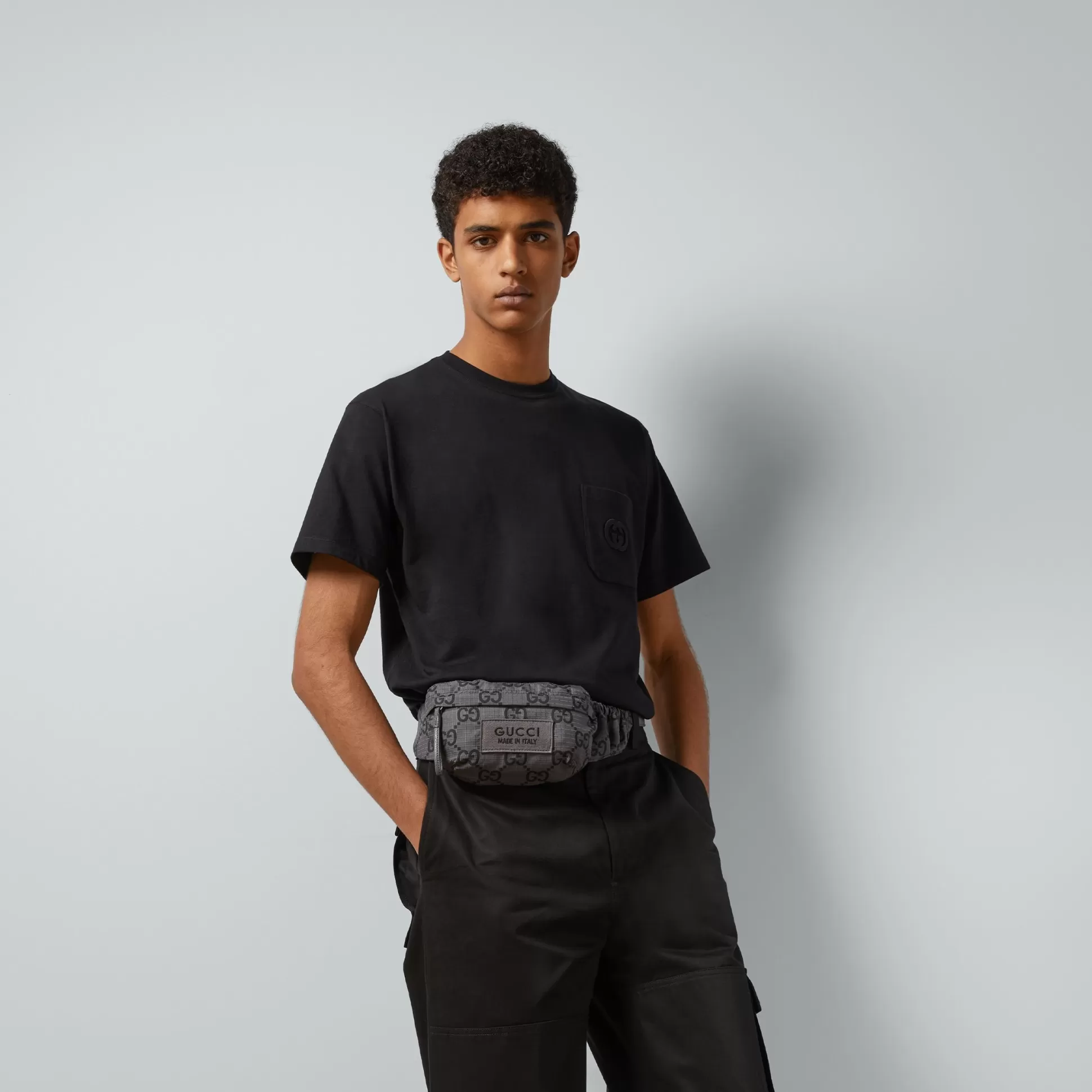 GUCCI Large Gg Polyester Belt Bag-Men Belt Bags
