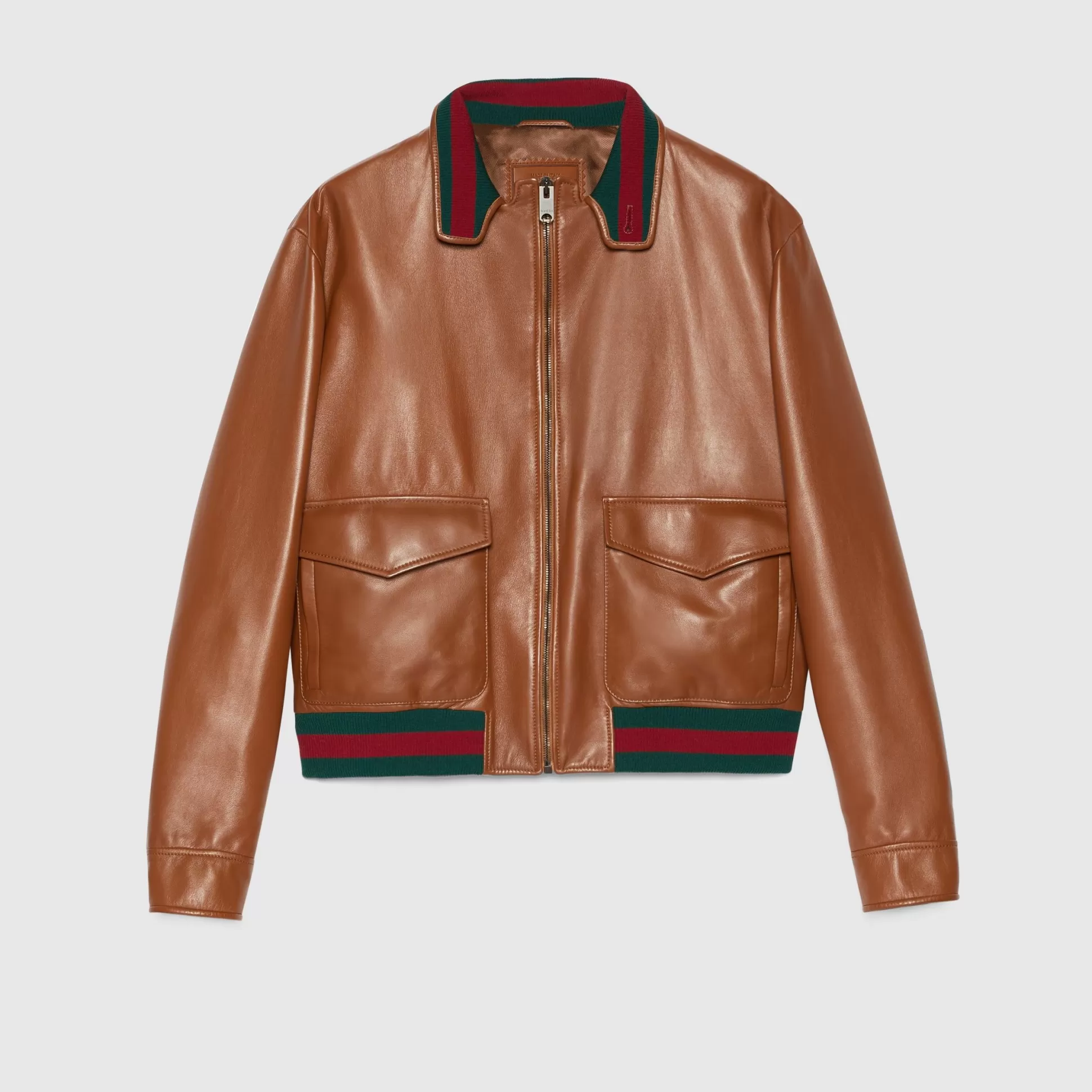 GUCCI Leather Bomber Jacket-Men Leather