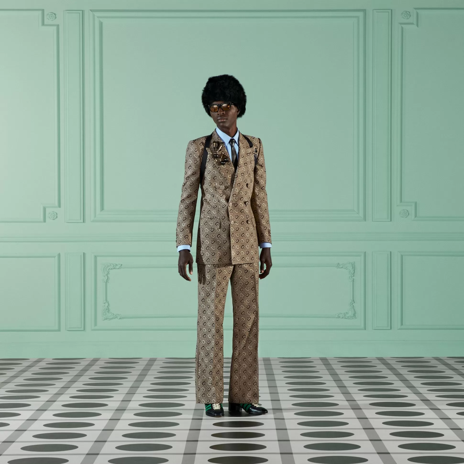 GUCCI Maxi Horsebit Cotton Jacket-Men Formalwear