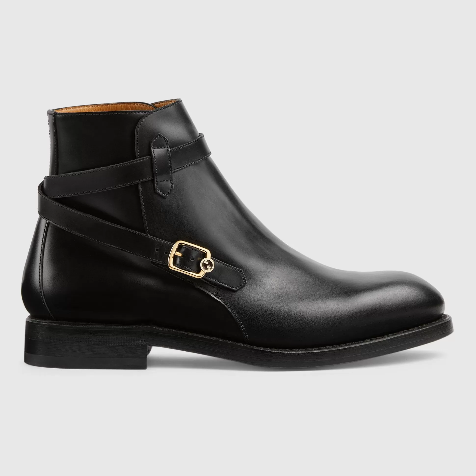 GUCCI Men'S Ankle Boot With Buckle-Men Boots & Ankle Boots