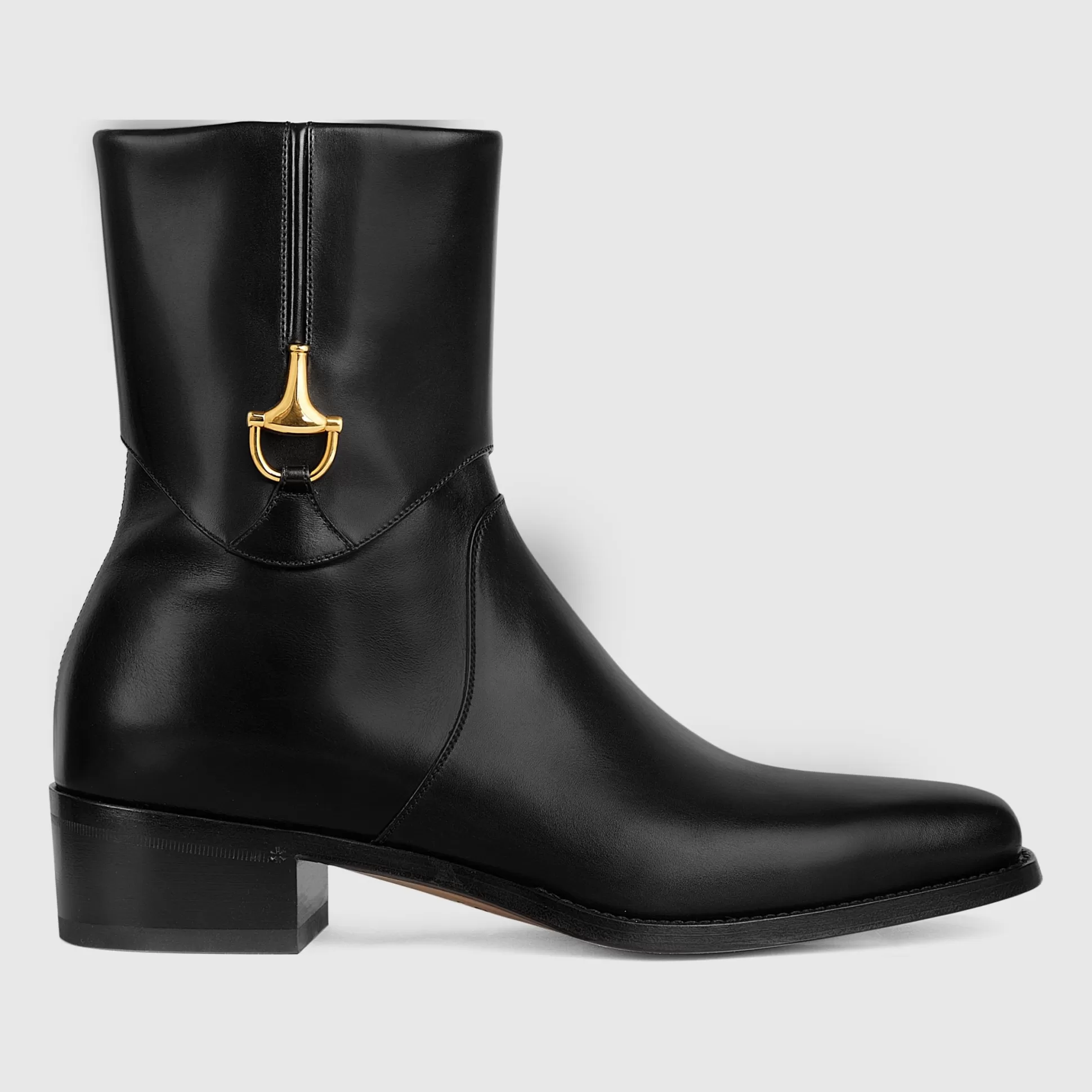 GUCCI Men'S Ankle Boot With Horsebit Detail-Men Boots & Ankle Boots